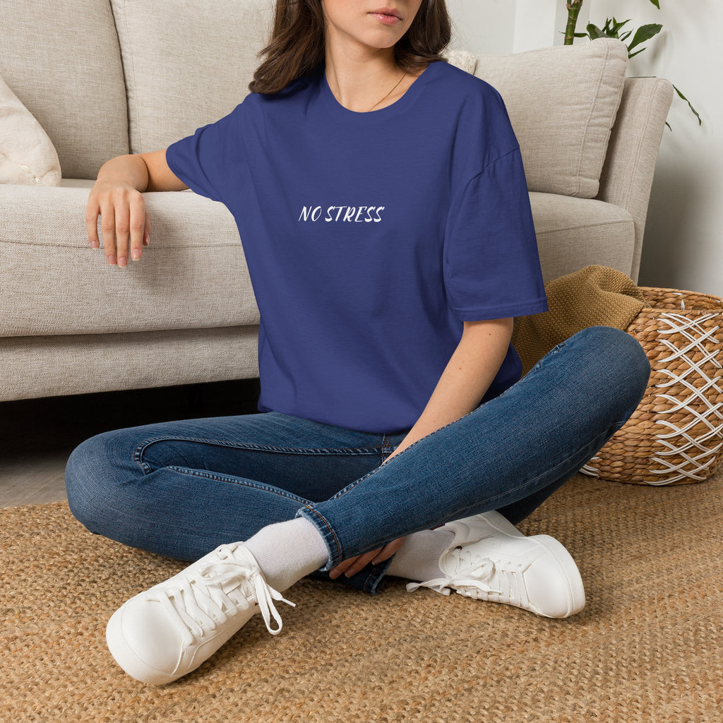 No Stress Tee | Minimalist Quote Shirt | Casual Everyday Graphic T-Shirt
