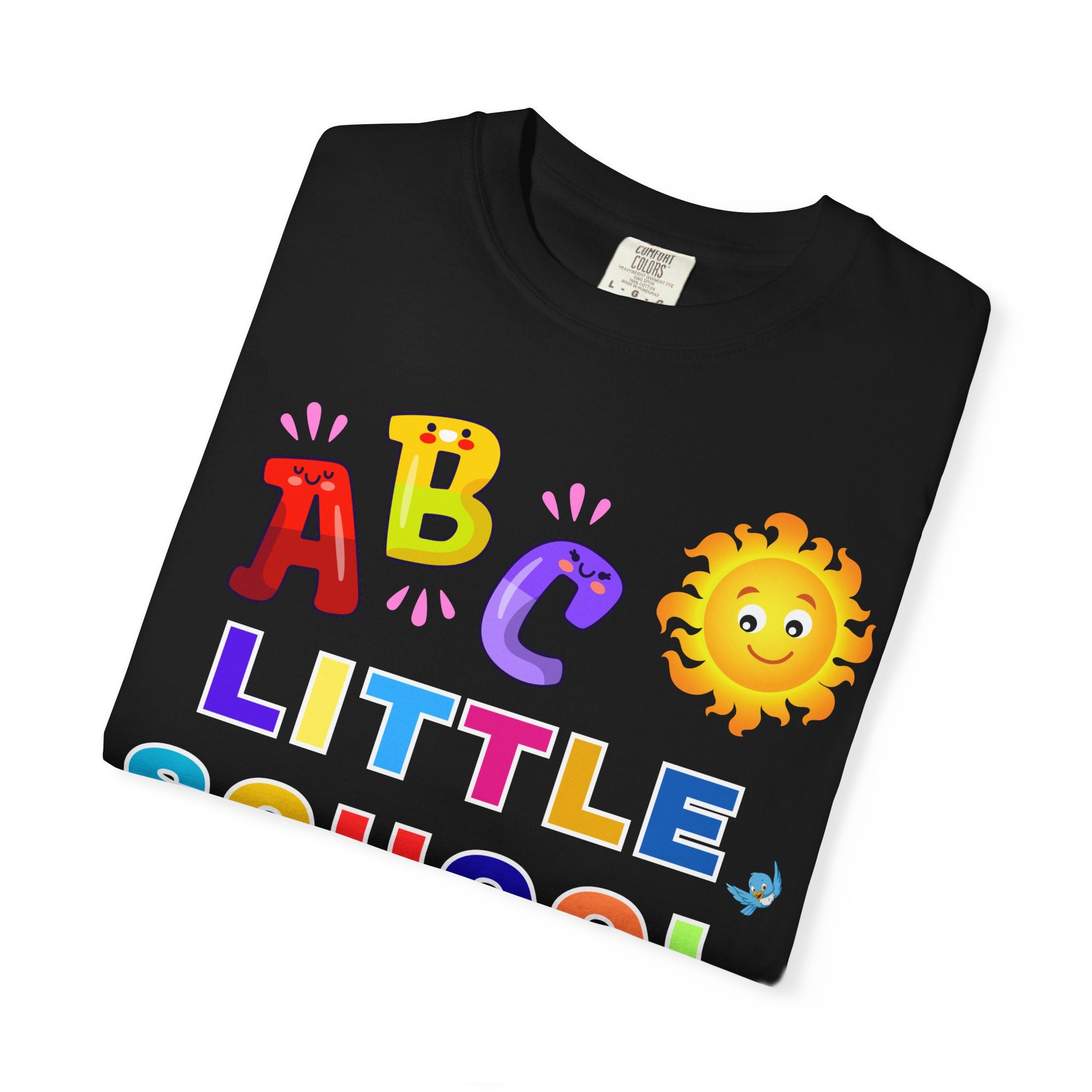 ABC Little School Unisex Garment-Dyed T-Shirt, Kids Learning Apparel, Back to School Shirt, Educational Gift, Fun Classroom Wear
