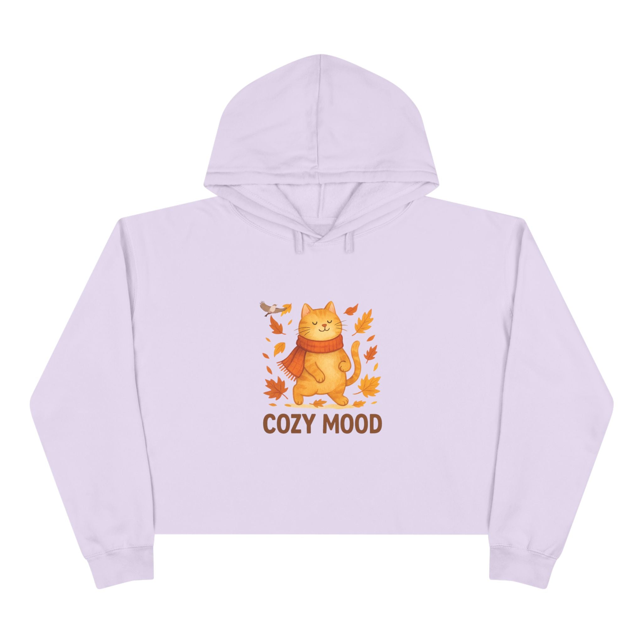 Cozy Cat Lover Crop Hoodie | Cute Fall Sweatshirt for Women | Gift for Cat Moms & Animal Lovers