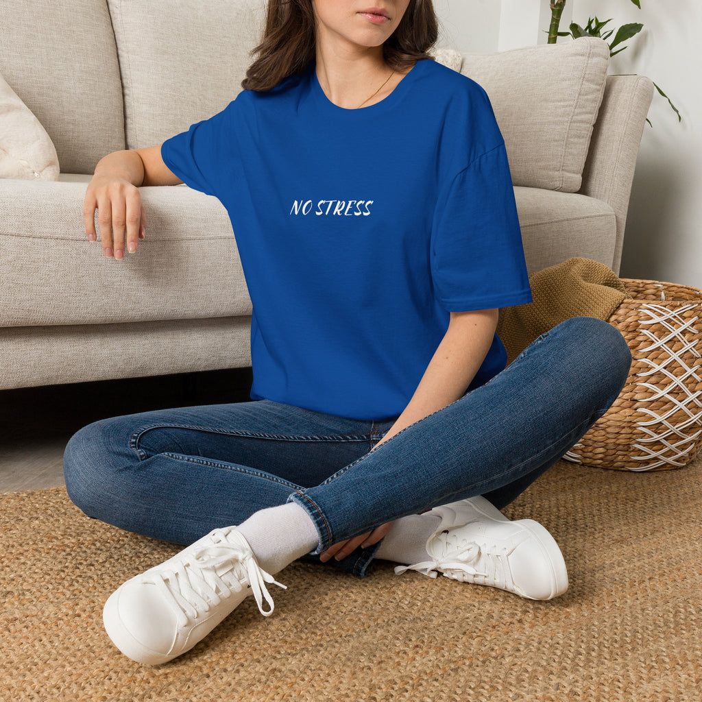 No Stress Tee | Minimalist Quote Shirt | Casual Everyday Graphic T-Shirt