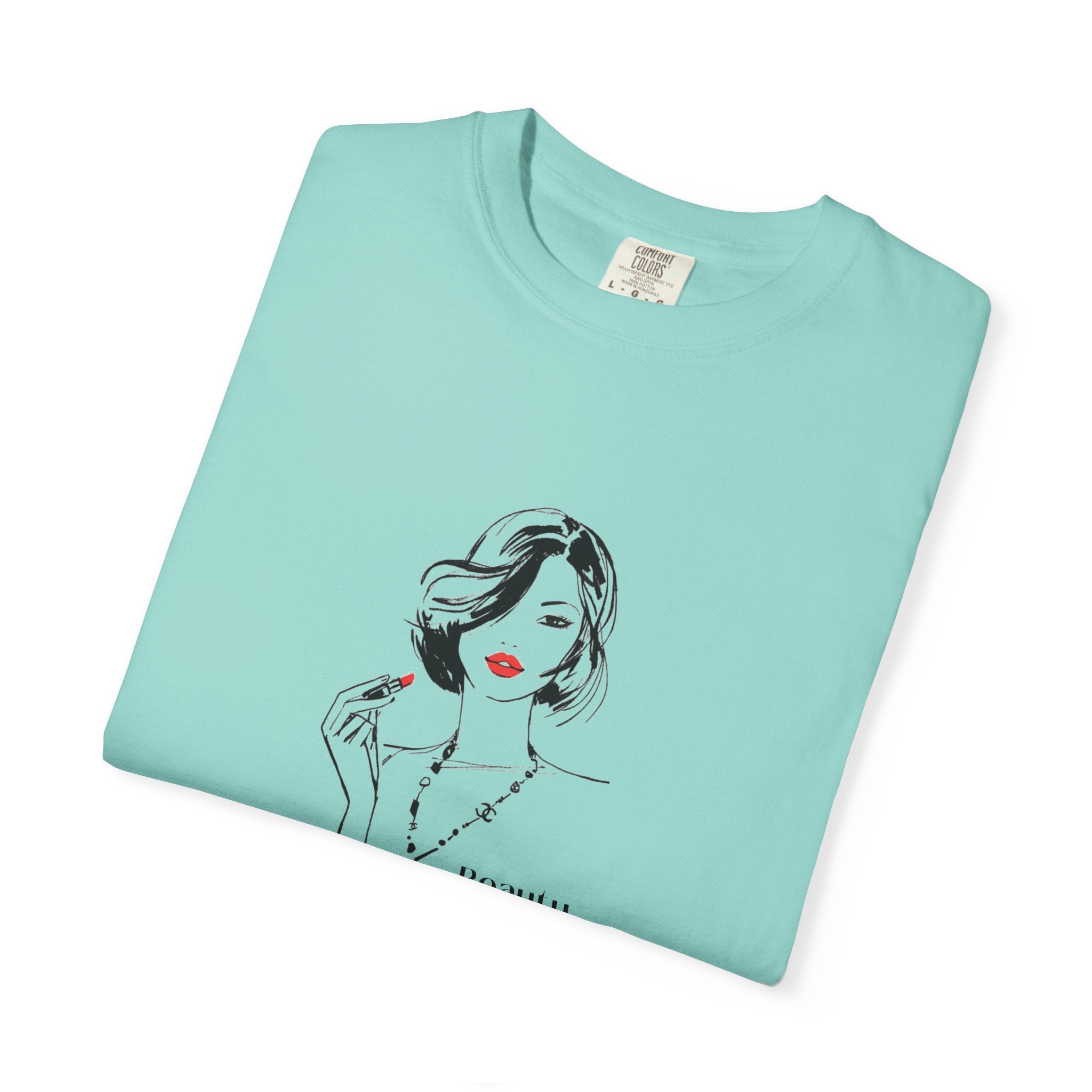 Minimalist Fashion Illustration T-Shirt — 'Beauty Matters' Graphic Tee
