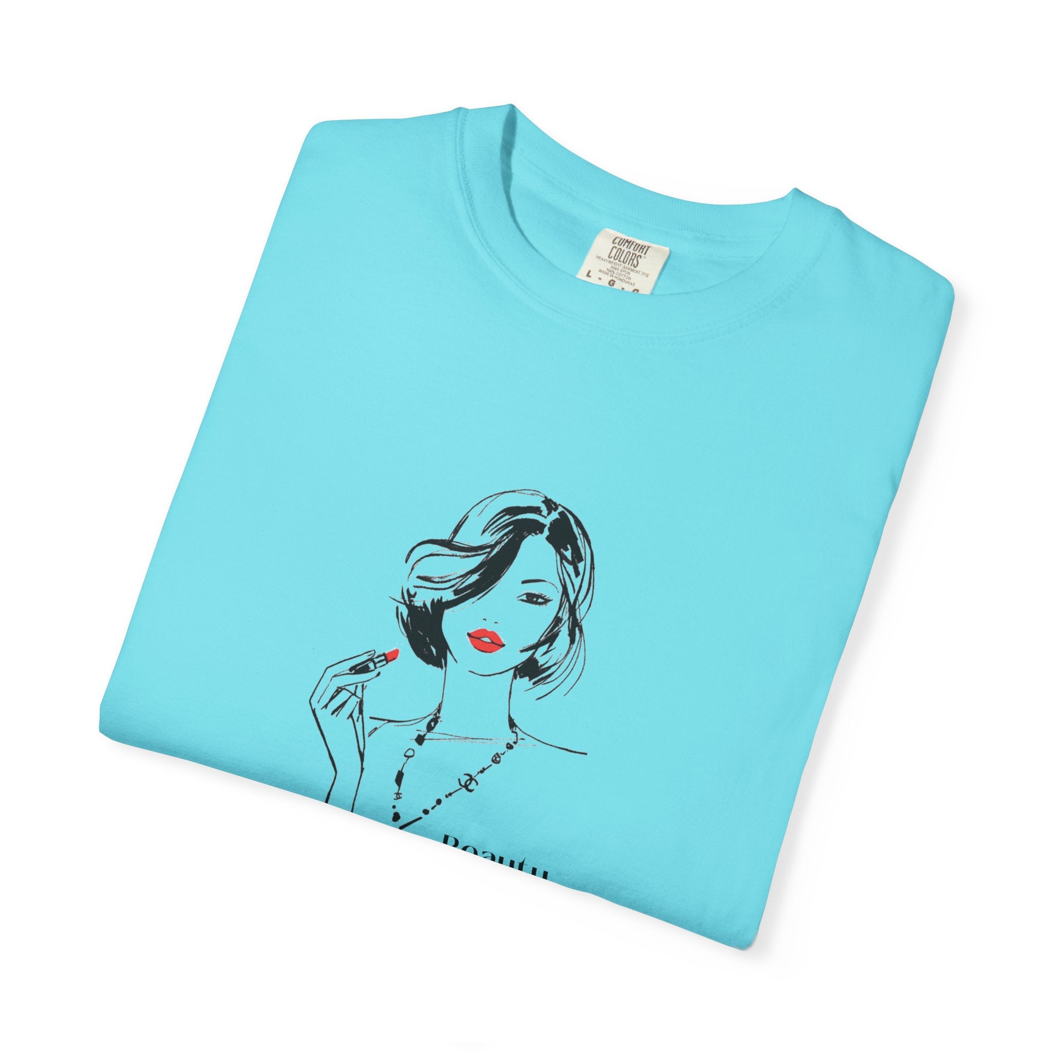 Minimalist Fashion Illustration T-Shirt — 'Beauty Matters' Graphic Tee