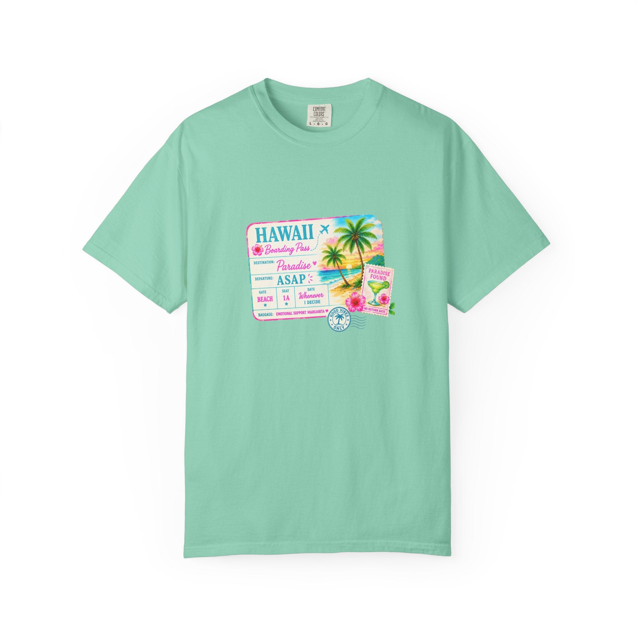 Hawaii Vacation Passport T-Shirt — Tropical Palm Retro Travel Tee
