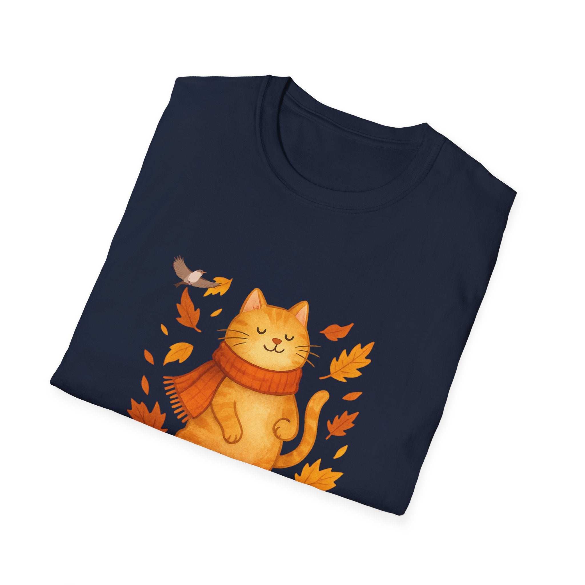 Cat Lover T-Shirt – Cozy Fall Vibes Tee, Funny Graphic Gift for Cat Moms
