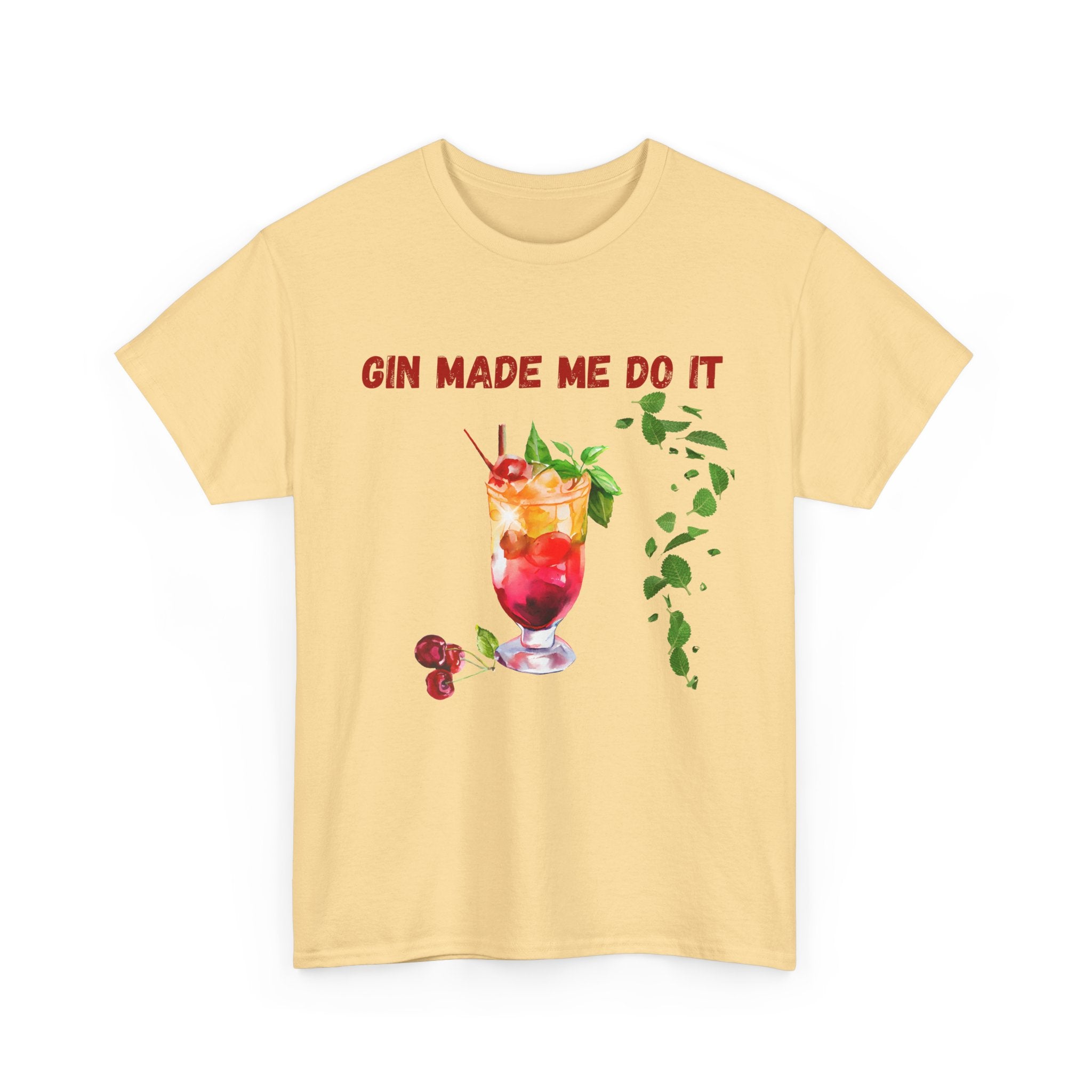 Gin Made Me Do It T-Shirt | Funny Cocktail Shirt | Unisex Graphic Tee for Summer Parties