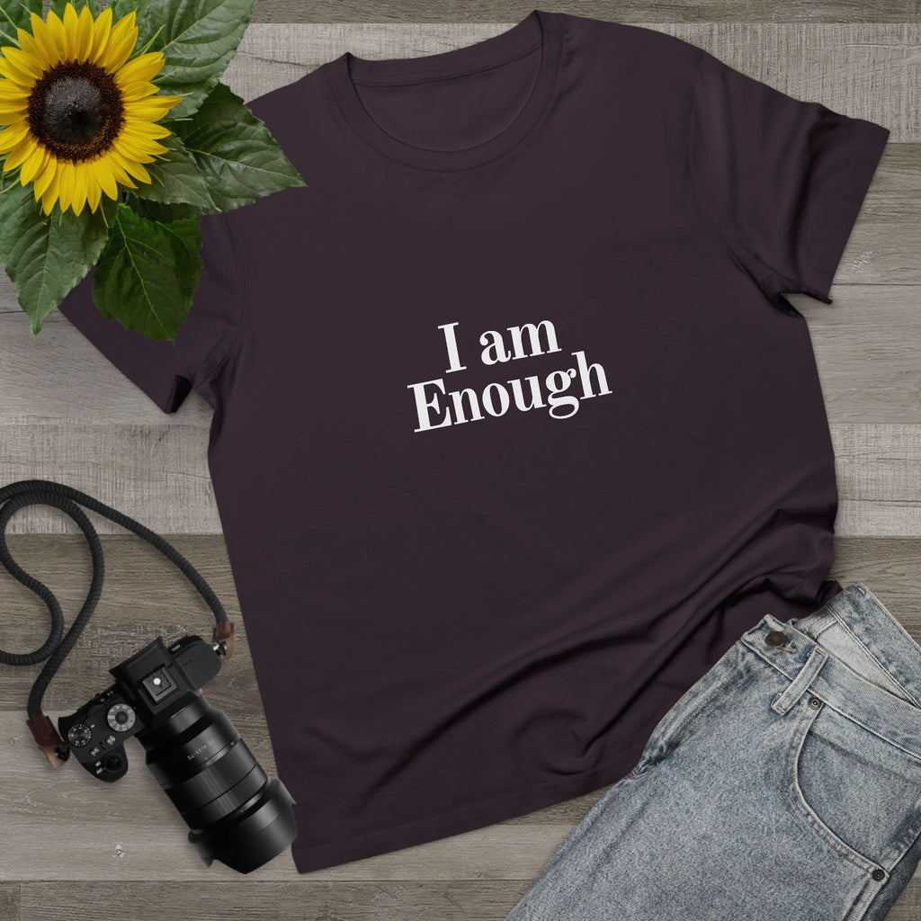 Women’s Tee — “I Am Enough” Minimalist Affirmation Shirt