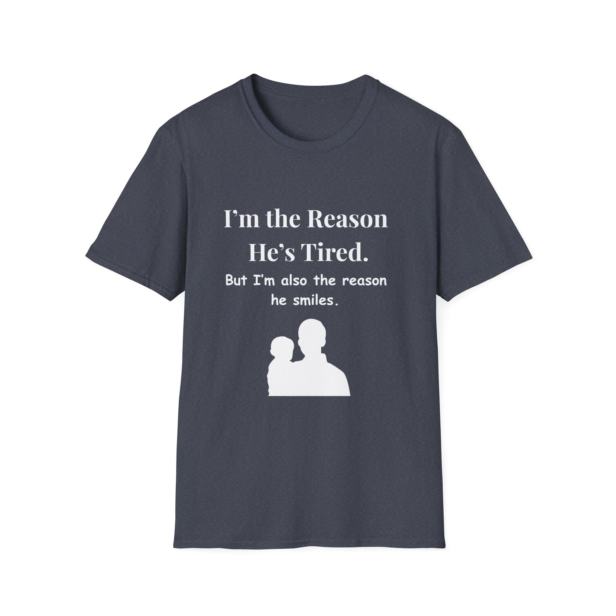 Funny Fathers Day Shirt Im the Reason Hes Tired Gift from Kids
