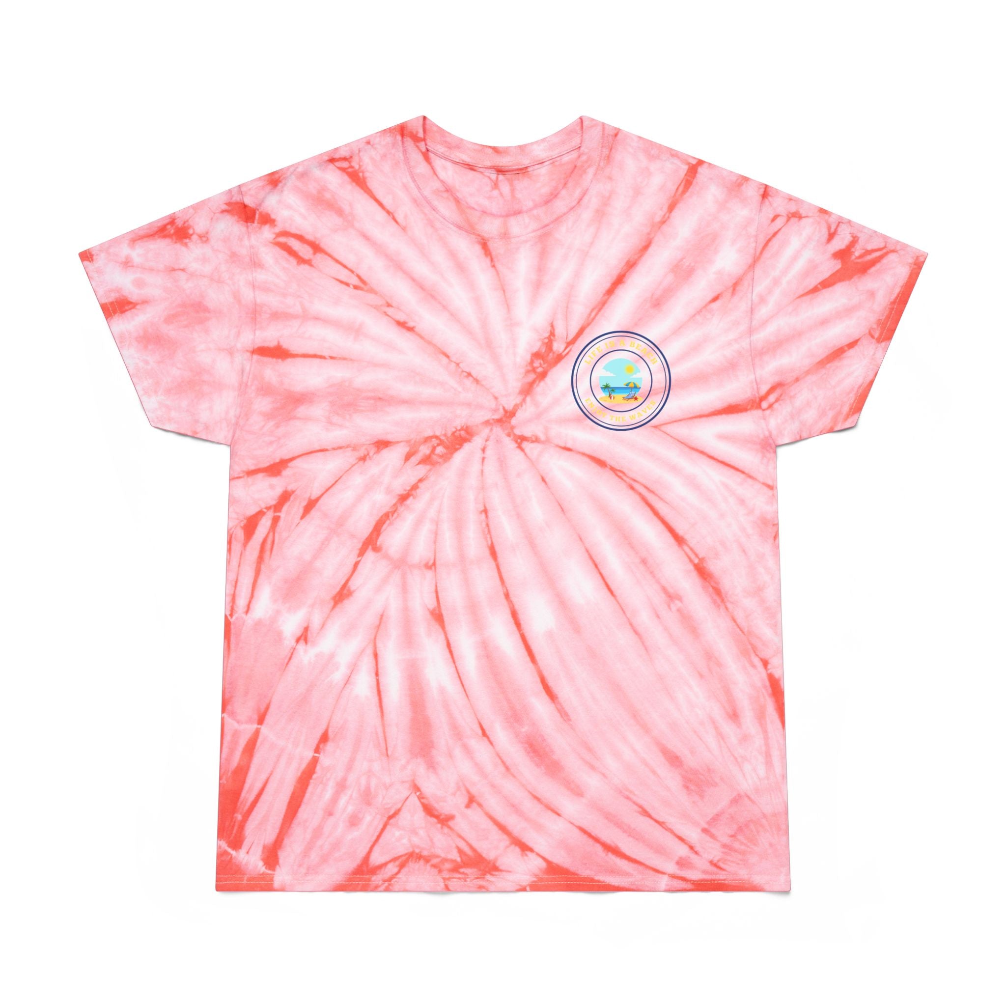 Hello Summer Tie-Dye Tee — Yellow Cyclone Graphic T-Shirt