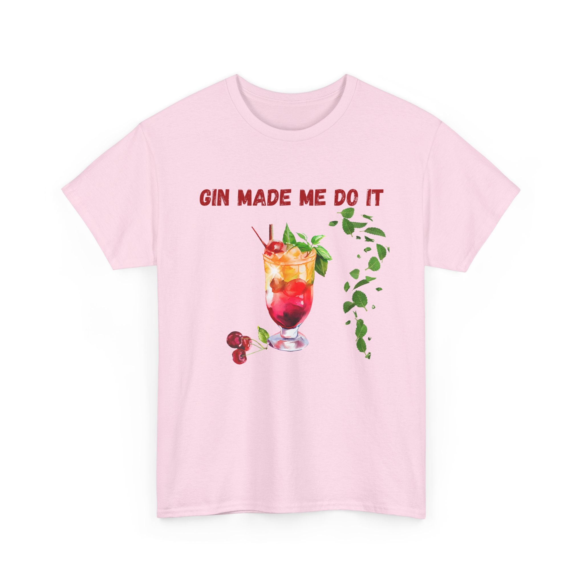 Funny Cocktail Shirt – “Gin Made Me Do It” | Unisex Graphic Tee | Summer Humor Gift