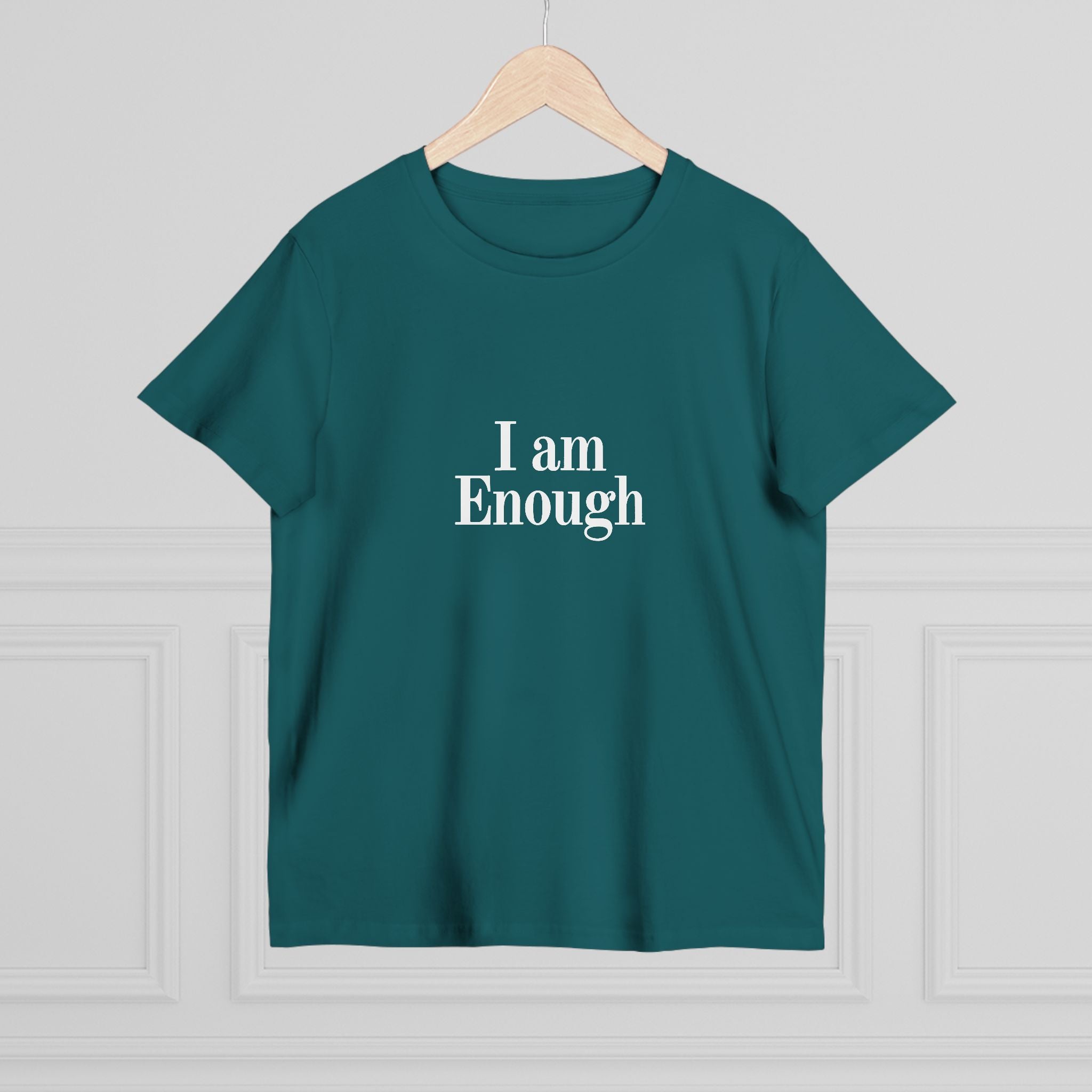 Women’s Tee — “I Am Enough” Minimalist Affirmation Shirt