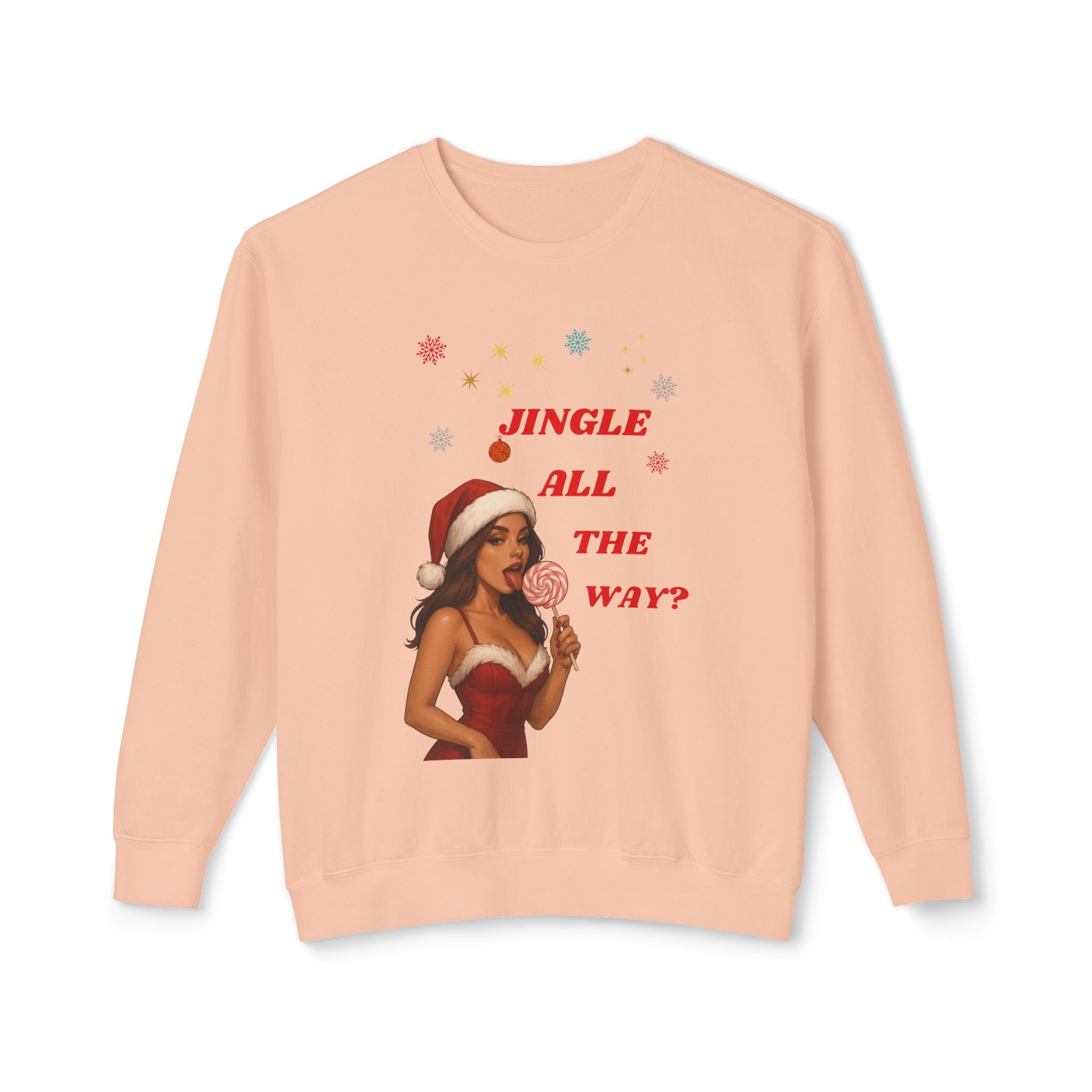 Pinup Santa Girl Jingle All The Way Sweatshirt | Christmas Crewneck