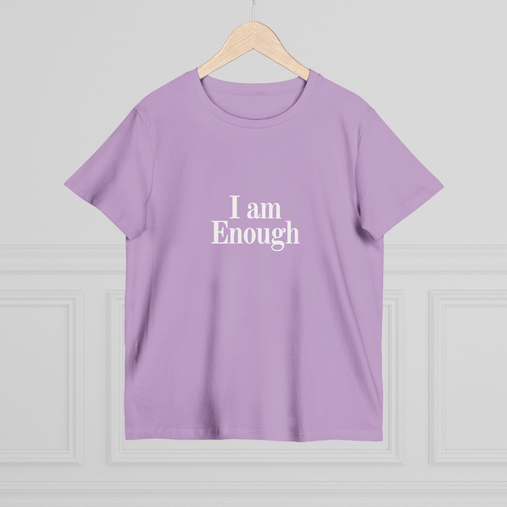 Women’s Tee — “I Am Enough” Minimalist Affirmation Shirt