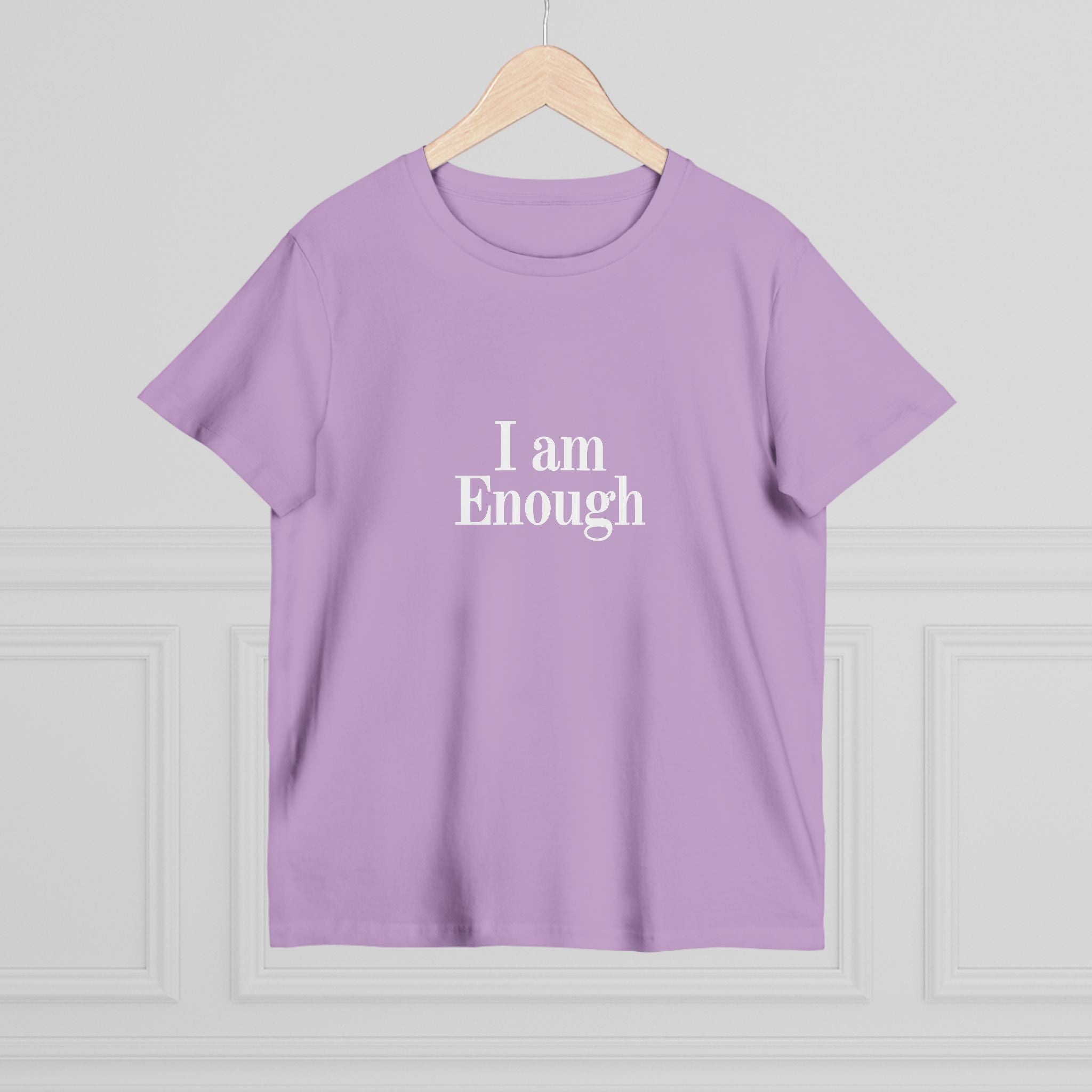 Women’s Tee — “I Am Enough” Minimalist Affirmation Shirt