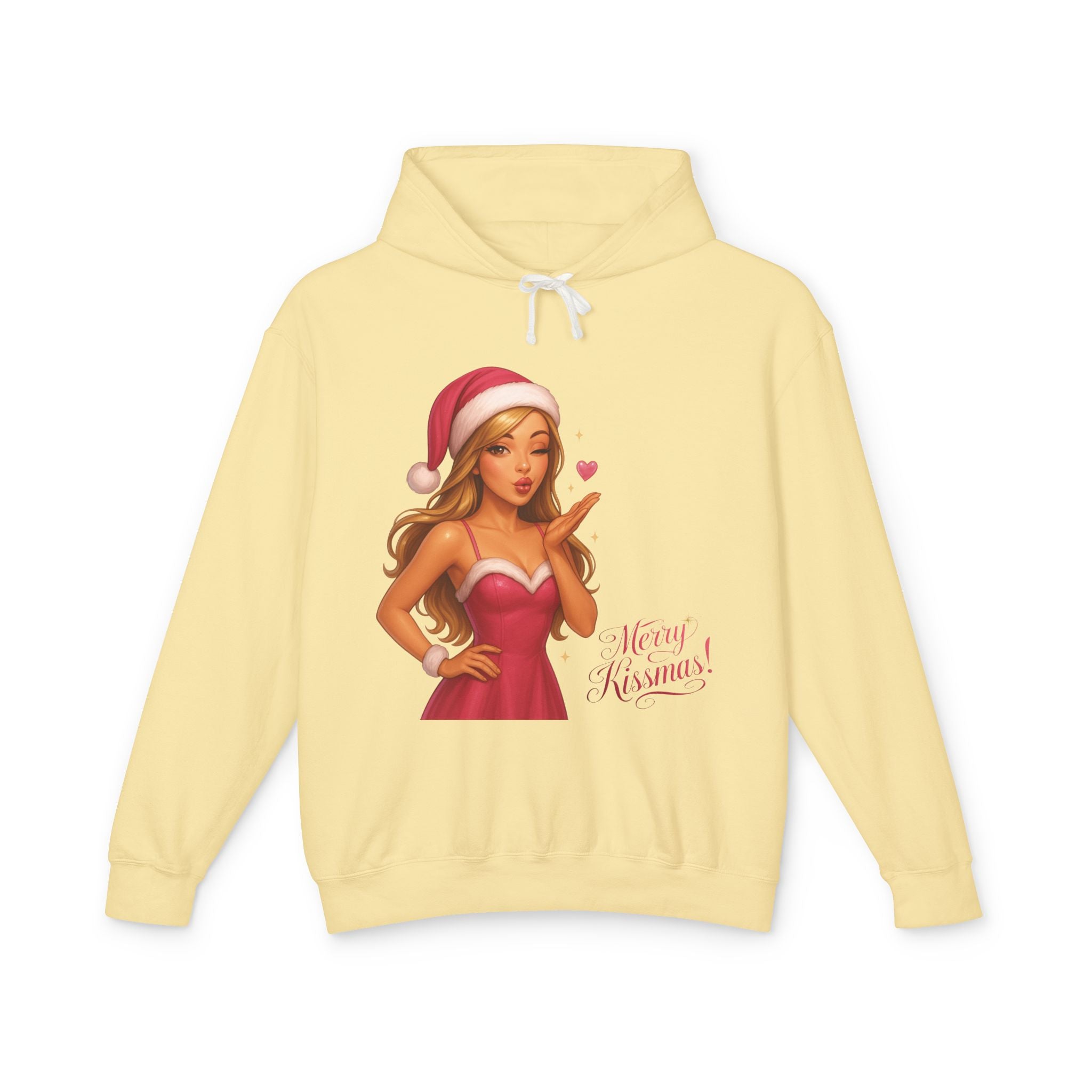 Pinup Santa Girl Christmas Hoodie | Merry Xmas Graphic Hoodie