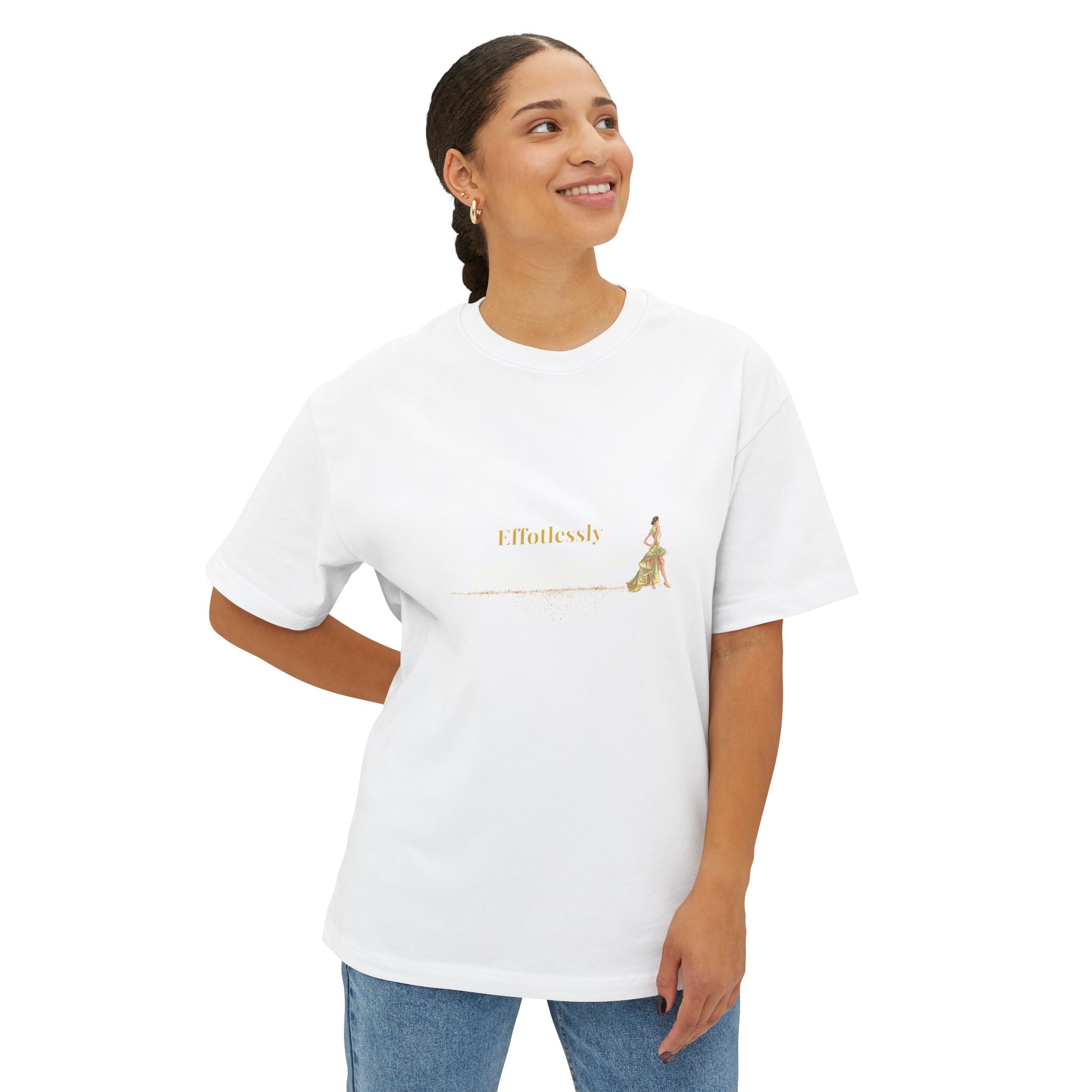 Effortlessly Fabulous T-Shirt | Gold Glam Graphic Tee for Women | Chic Confidence Shirt | Fashion Girl Power Top