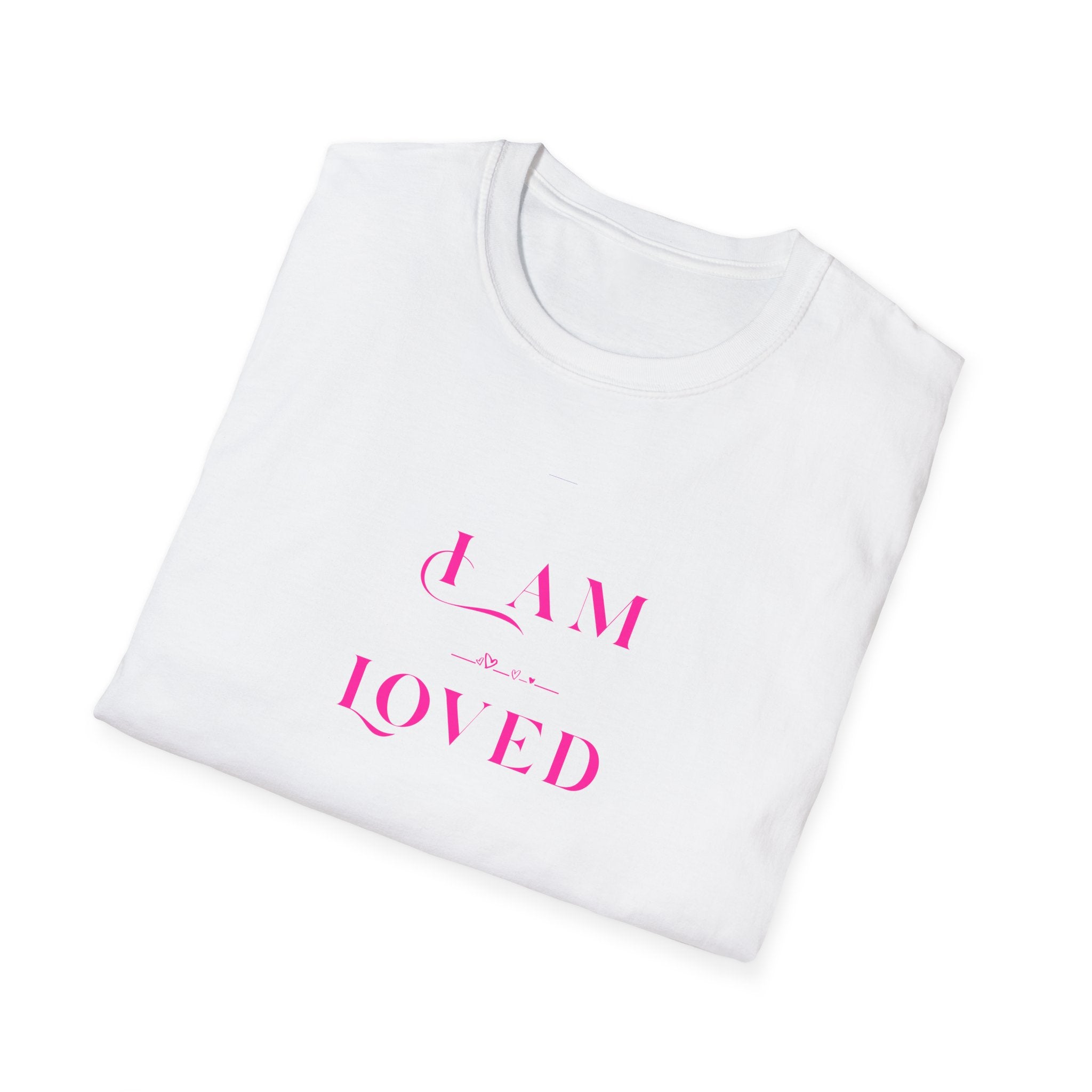 I Am Loved T‑Shirt — Pink Script Inspirational Tee