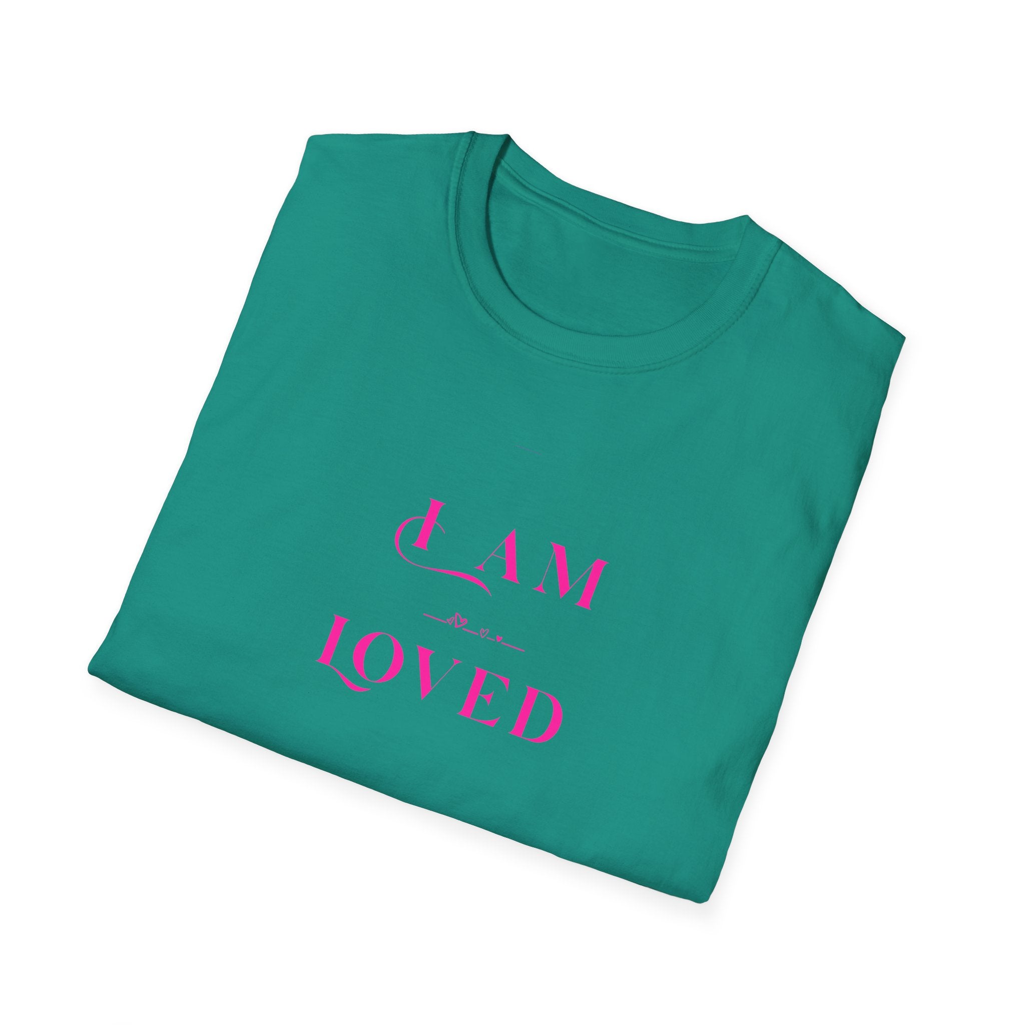 I Am Loved T‑Shirt — Pink Script Inspirational Tee