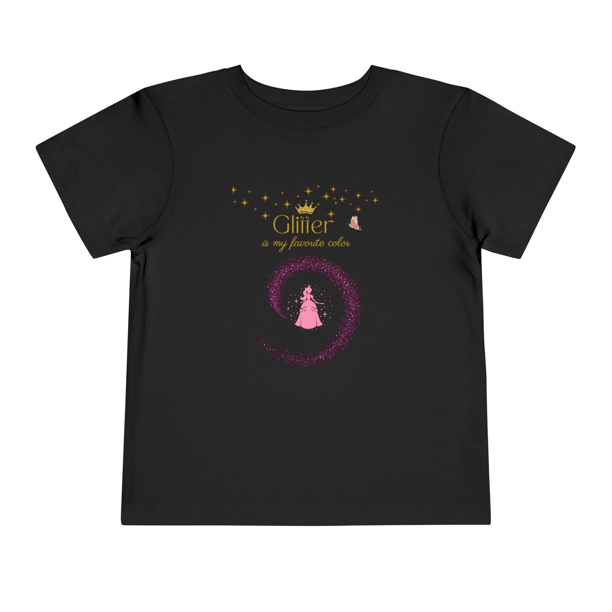 Glitter Is My Favorite Color  Princess T Shirt for Girls Cute Sparkle Tee for Kids