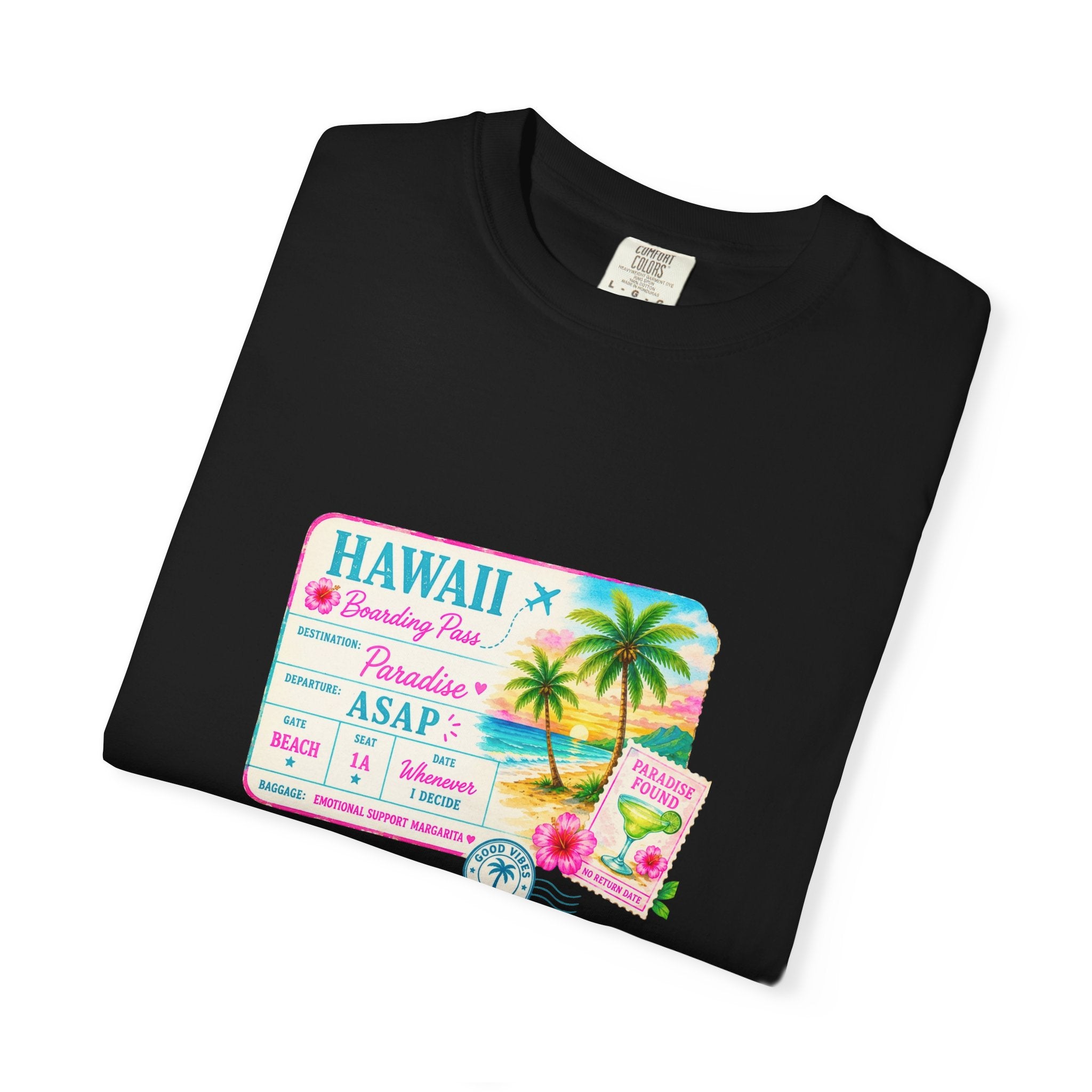 Hawaii Vacation Passport T-Shirt — Tropical Palm Retro Travel Tee