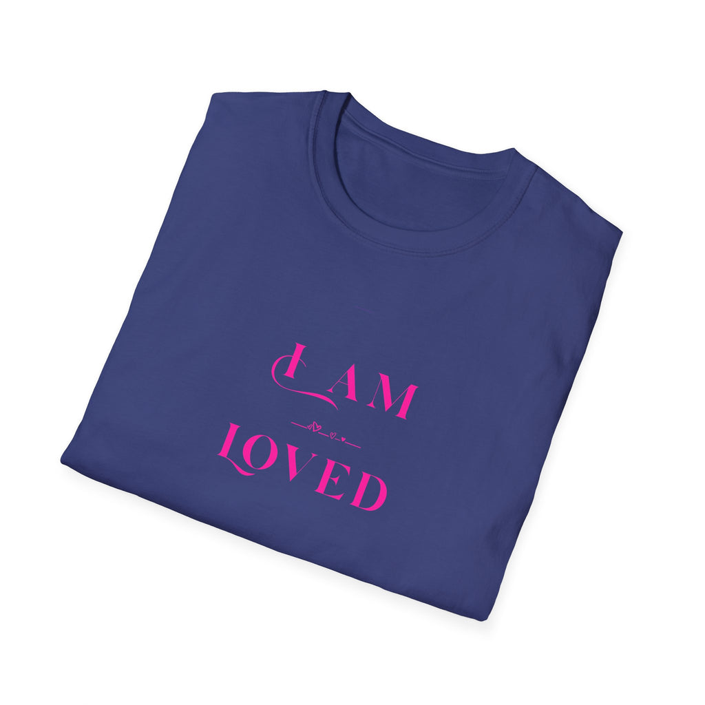 I Am Loved T‑Shirt — Pink Script Inspirational Tee