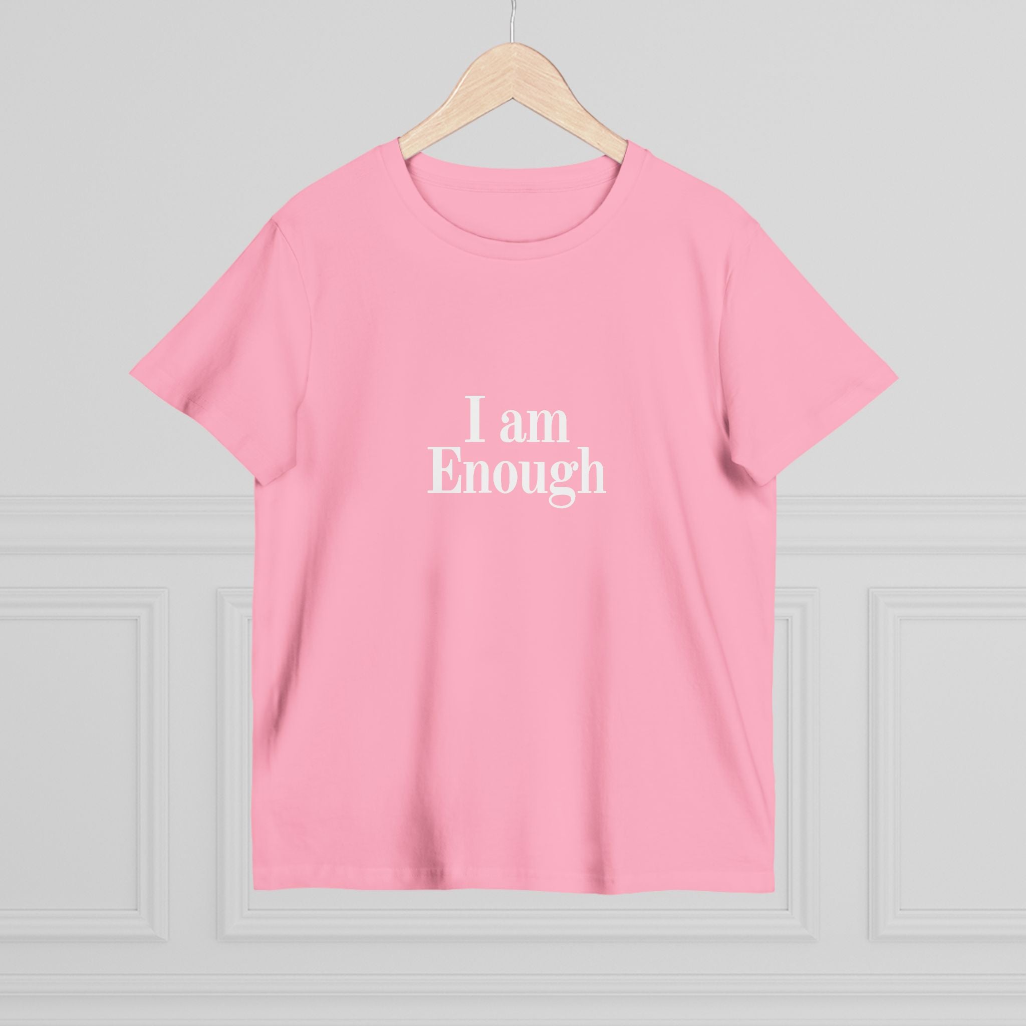 Women’s Tee — “I Am Enough” Minimalist Affirmation Shirt