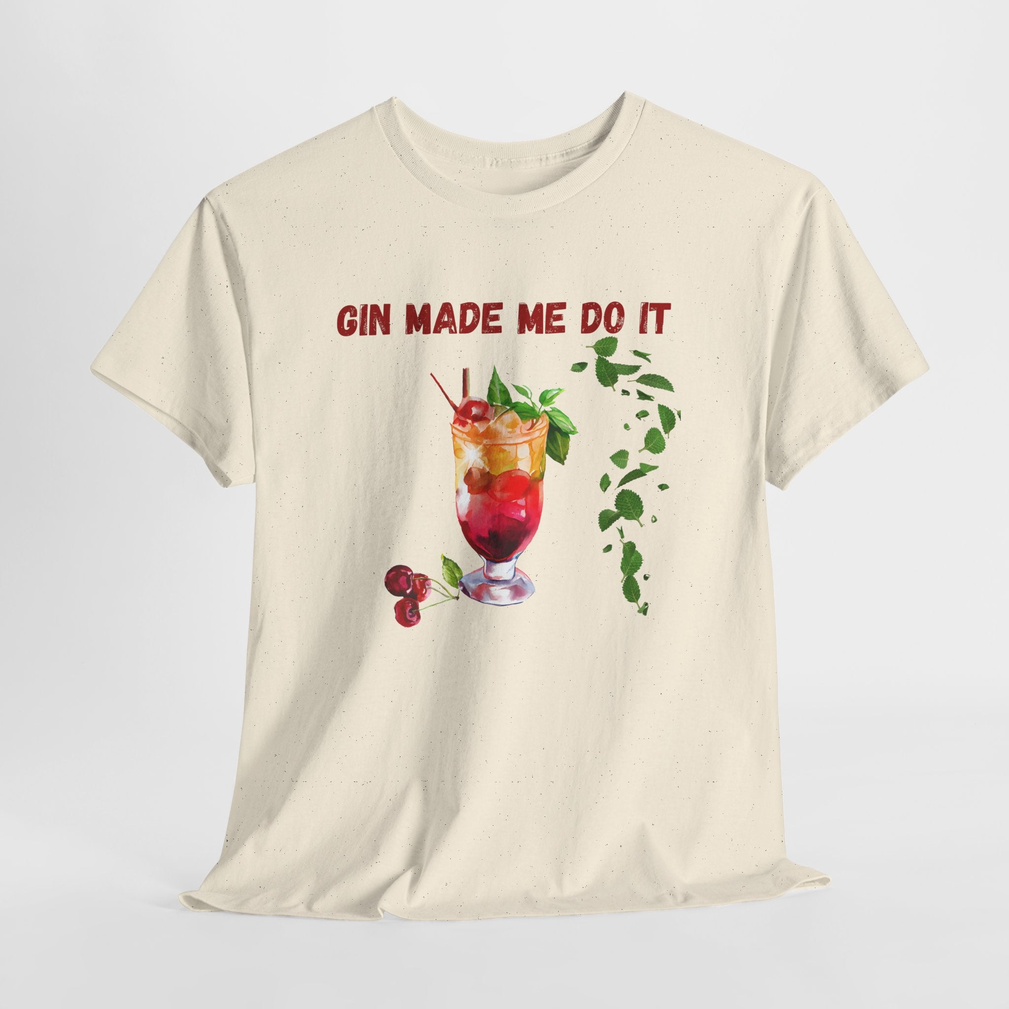Funny Cocktail Shirt – “Gin Made Me Do It” | Unisex Graphic Tee | Summer Humor Gift