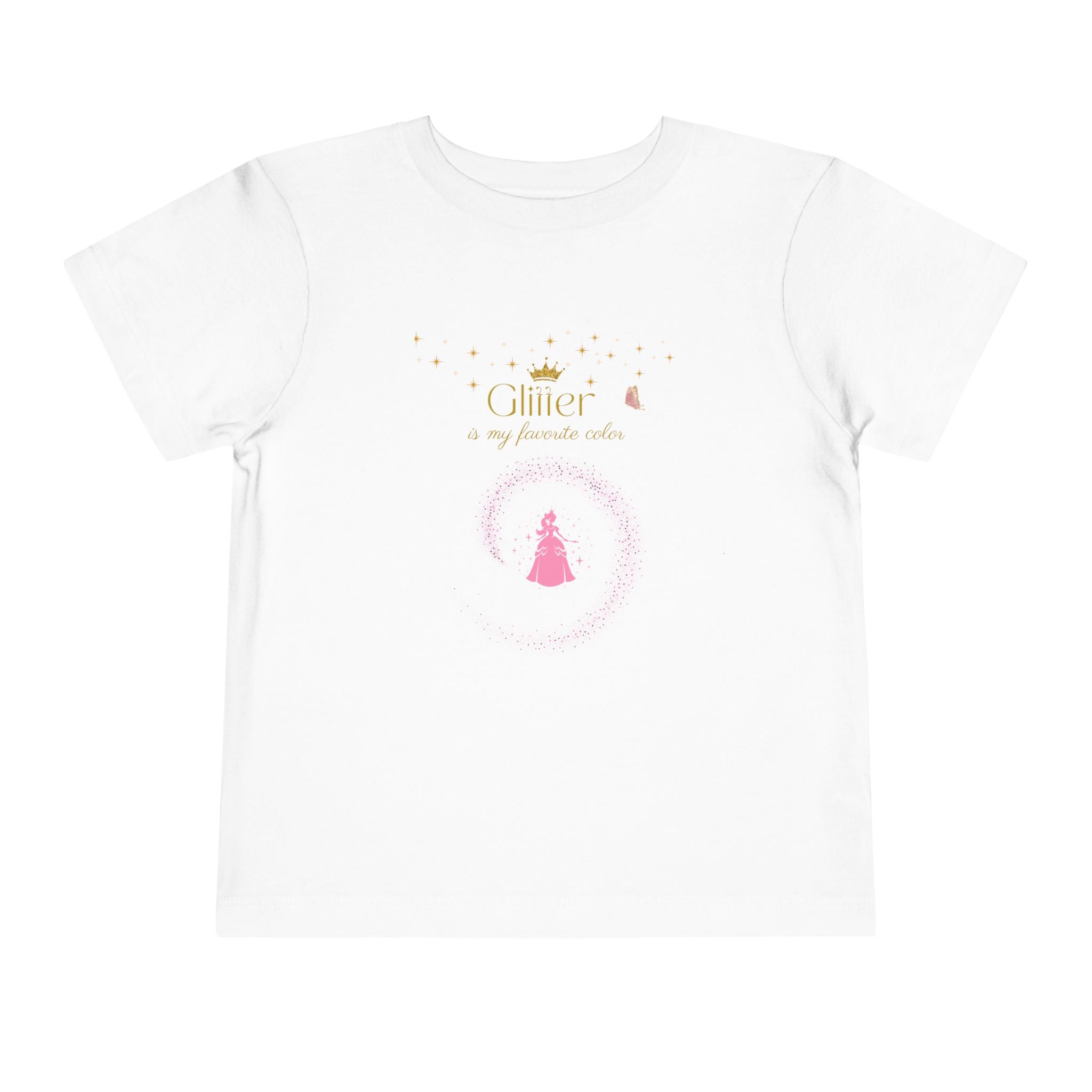 Glitter Is My Favorite Color  Princess T Shirt for Girls Cute Sparkle Tee for Kids