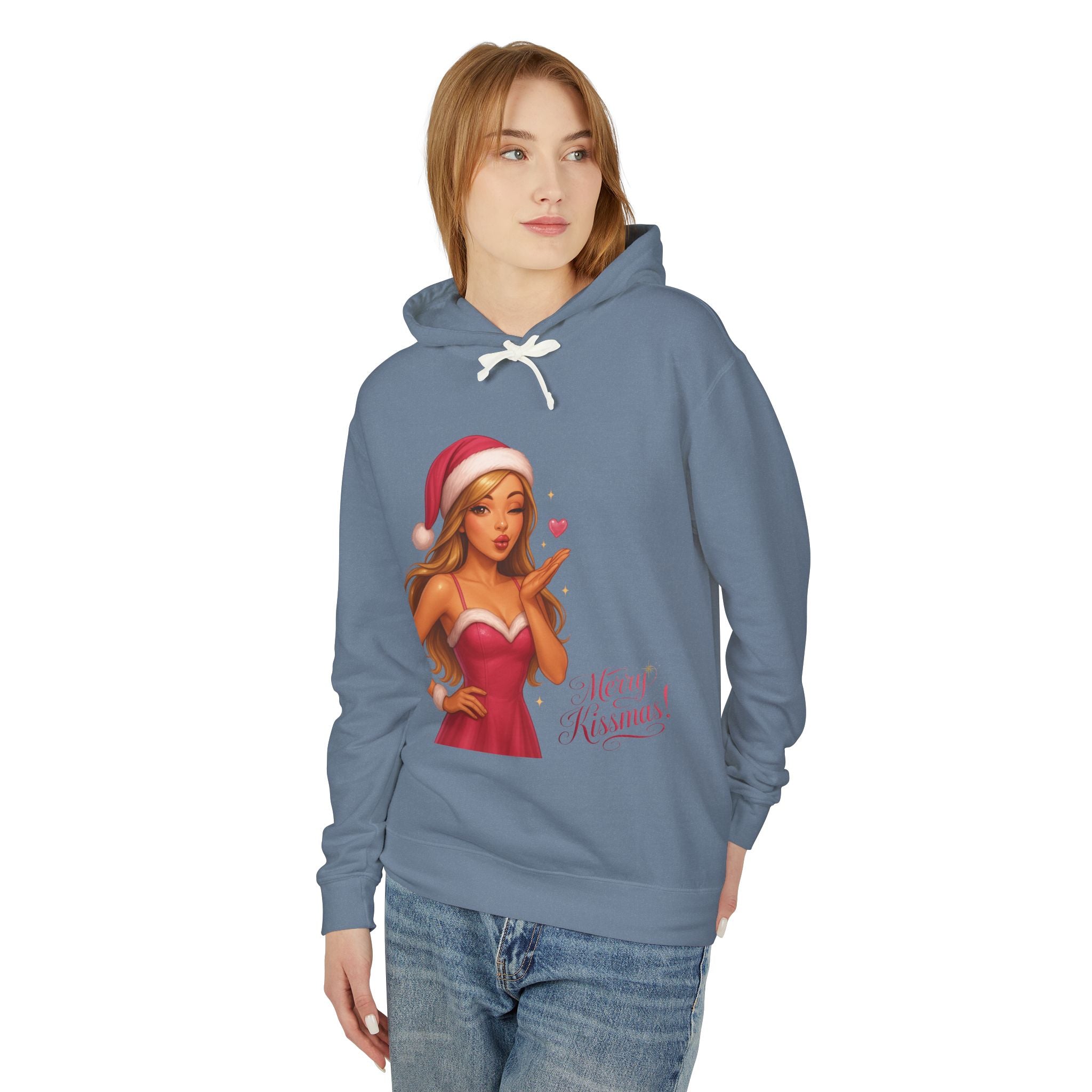 Pinup Santa Girl Christmas Hoodie | Merry Xmas Graphic Hoodie