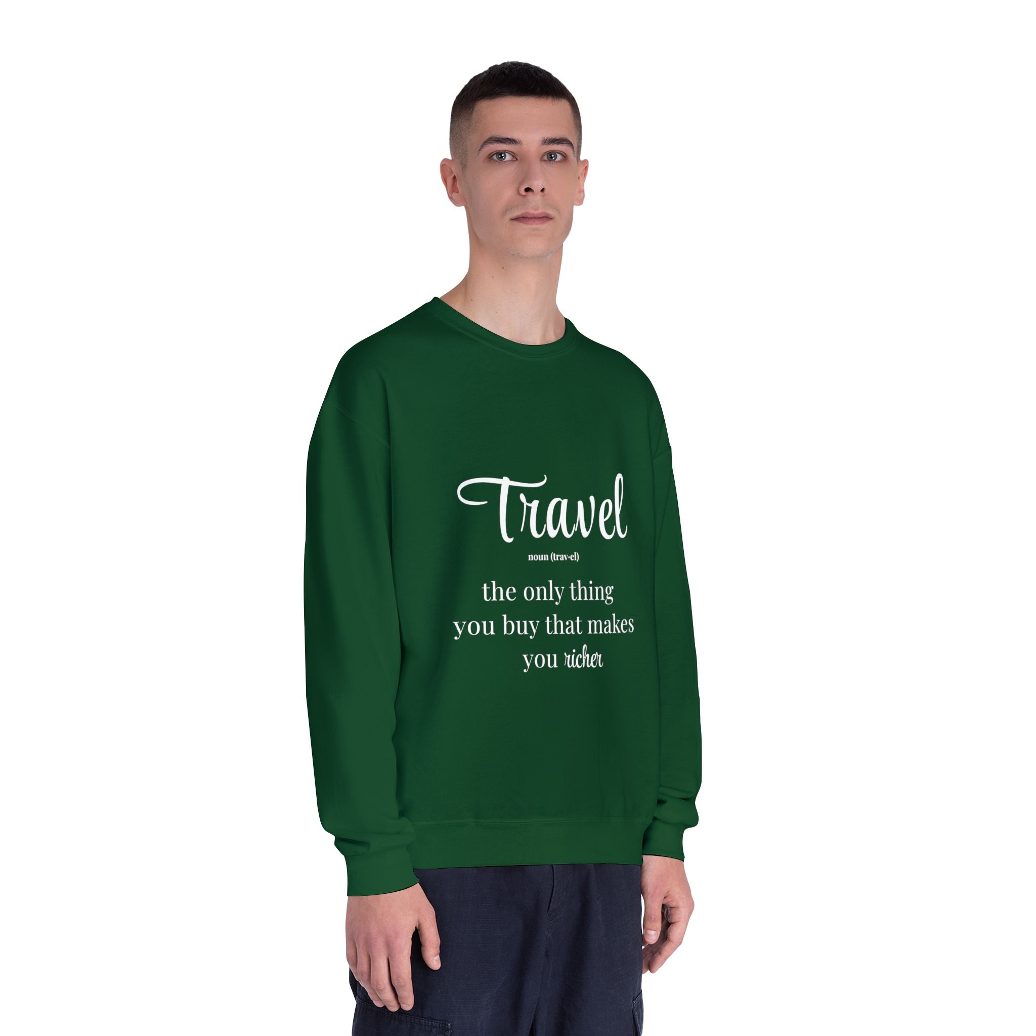 Classic White Crewneck Sweatshirt – Unisex Cozy Pullover