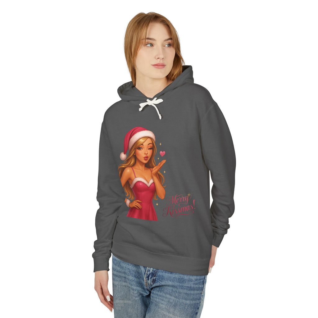 Pinup Santa Girl Christmas Hoodie | Merry Xmas Graphic Hoodie