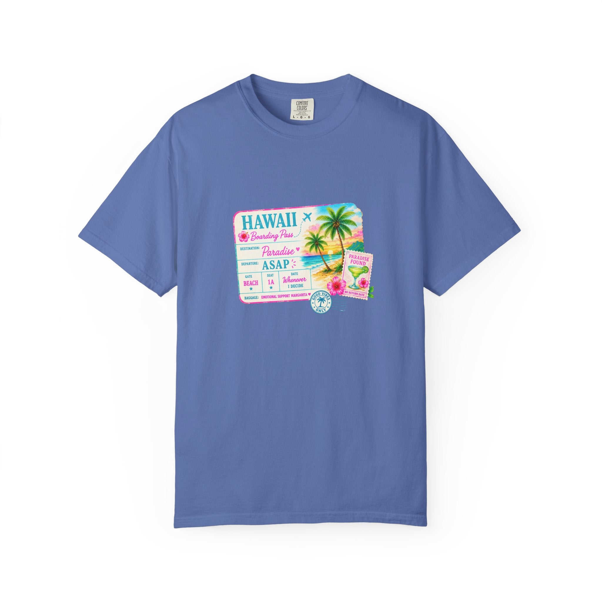 Hawaii Vacation Passport T-Shirt — Tropical Palm Retro Travel Tee