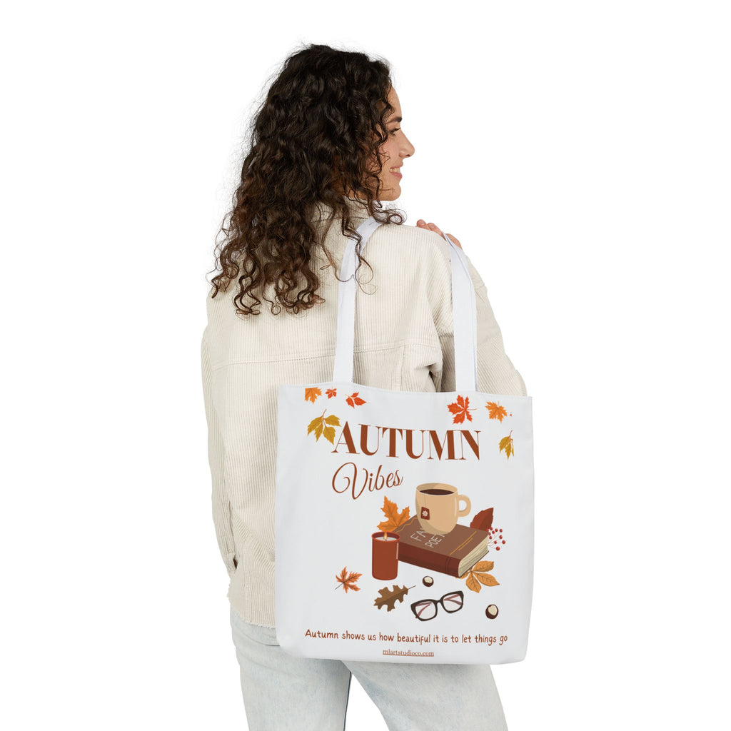 Autumn Vibes Tote Bag – Fall Canvas Shopping Bag, Seasonal Eco-Friendly Gift