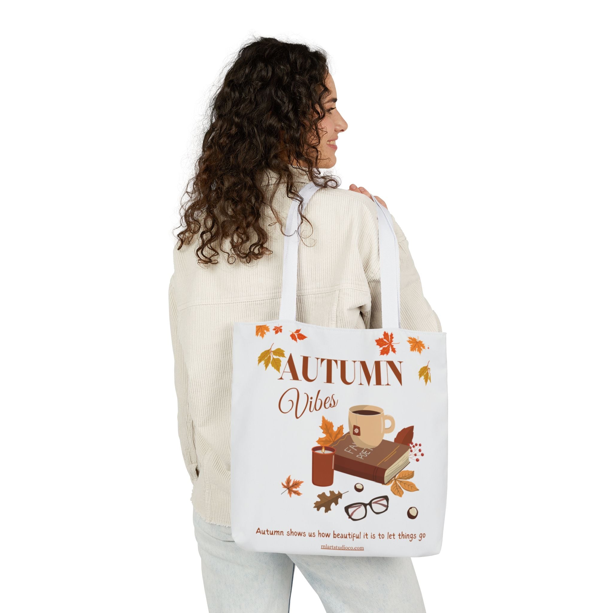 Autumn Vibes Tote Bag – Fall Canvas Shopping Bag, Seasonal Eco-Friendly Gift
