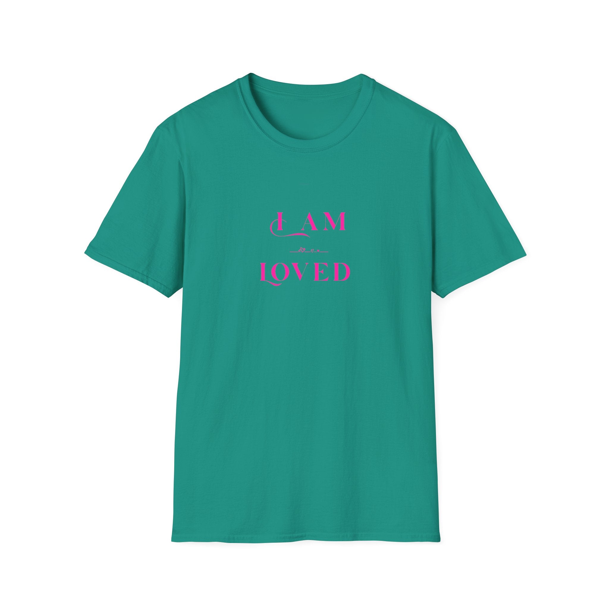 I Am Loved T‑Shirt — Pink Script Inspirational Tee