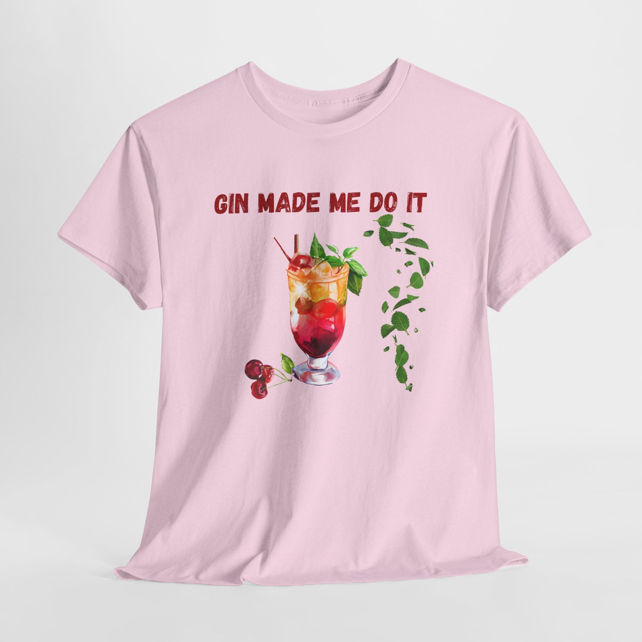 Funny Cocktail Shirt – “Gin Made Me Do It” | Unisex Graphic Tee | Summer Humor Gift