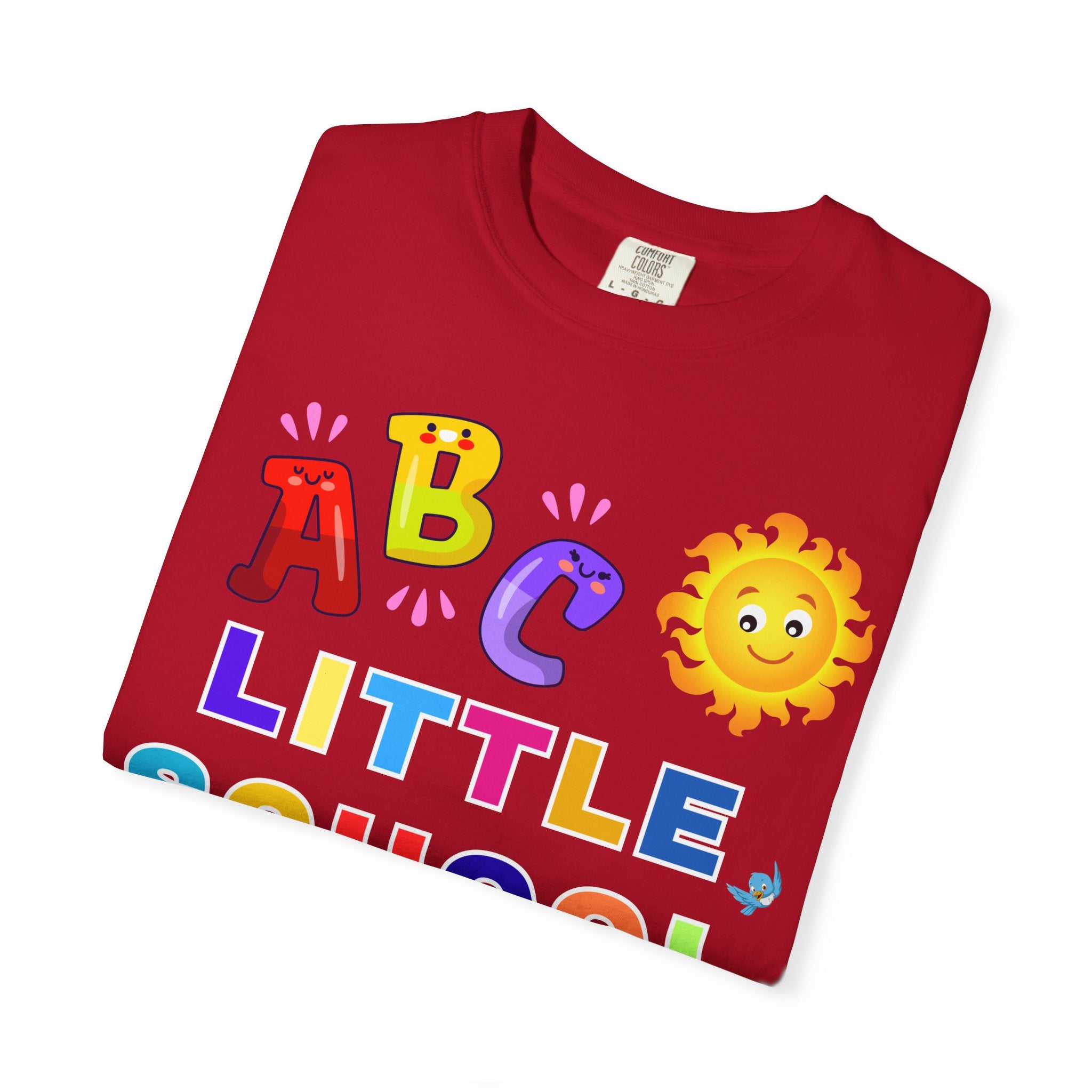 ABC Little School Unisex Garment-Dyed T-Shirt, Kids Learning Apparel, Back to School Shirt, Educational Gift, Fun Classroom Wear