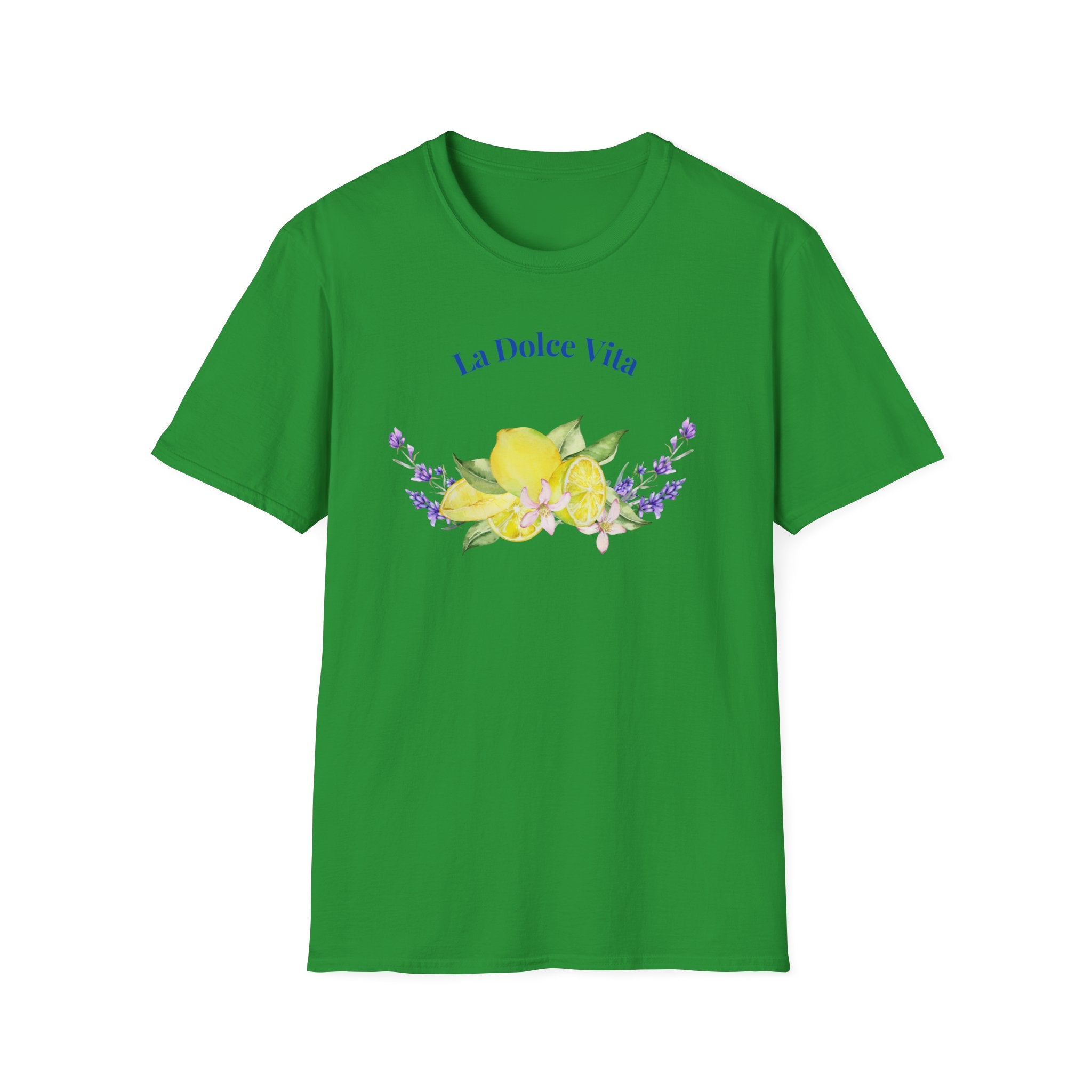 La Dolce Vita Graphic Tee | Floral Lemon & Lavender T-Shirt | Unisex Softstyle.