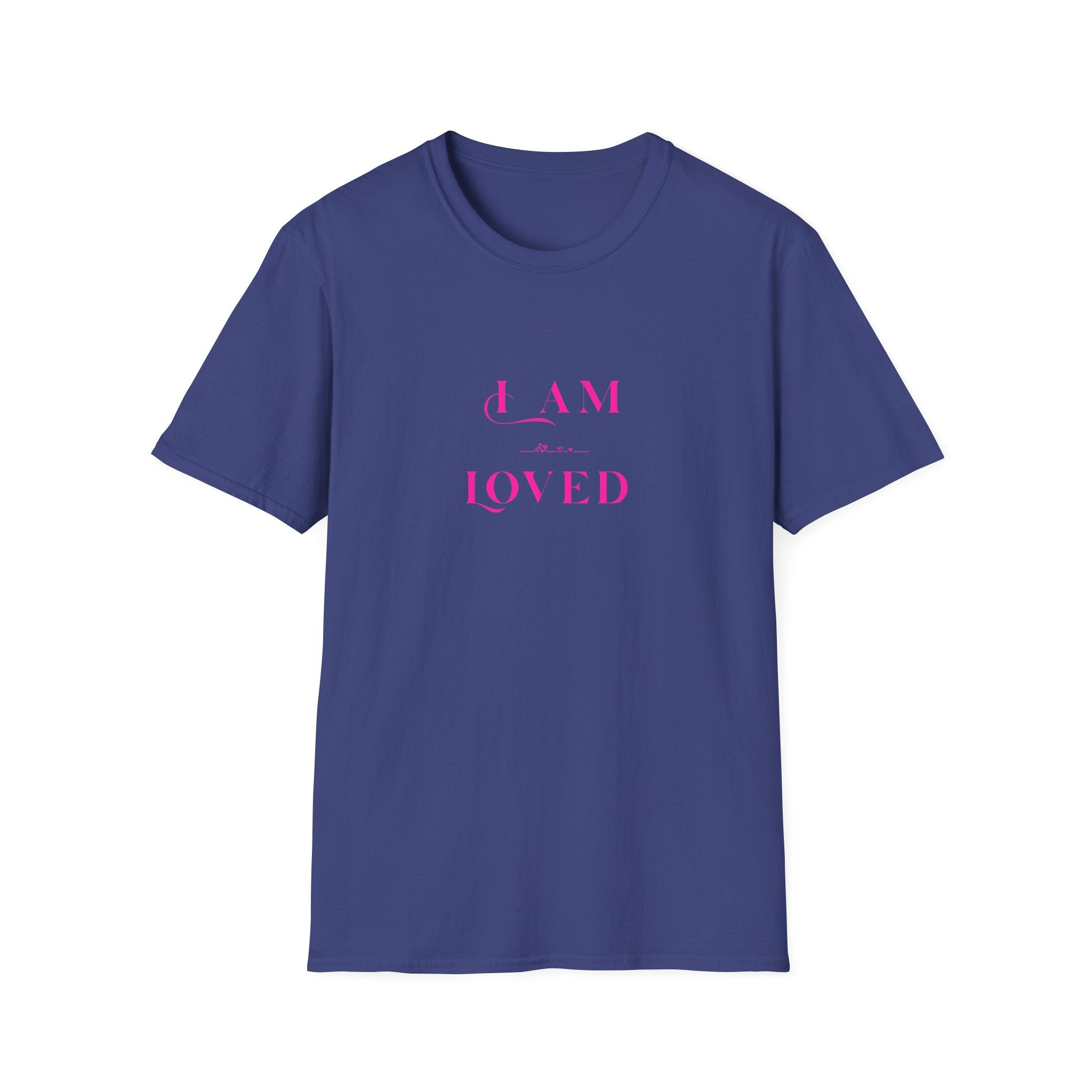 I Am Loved T‑Shirt — Pink Script Inspirational Tee