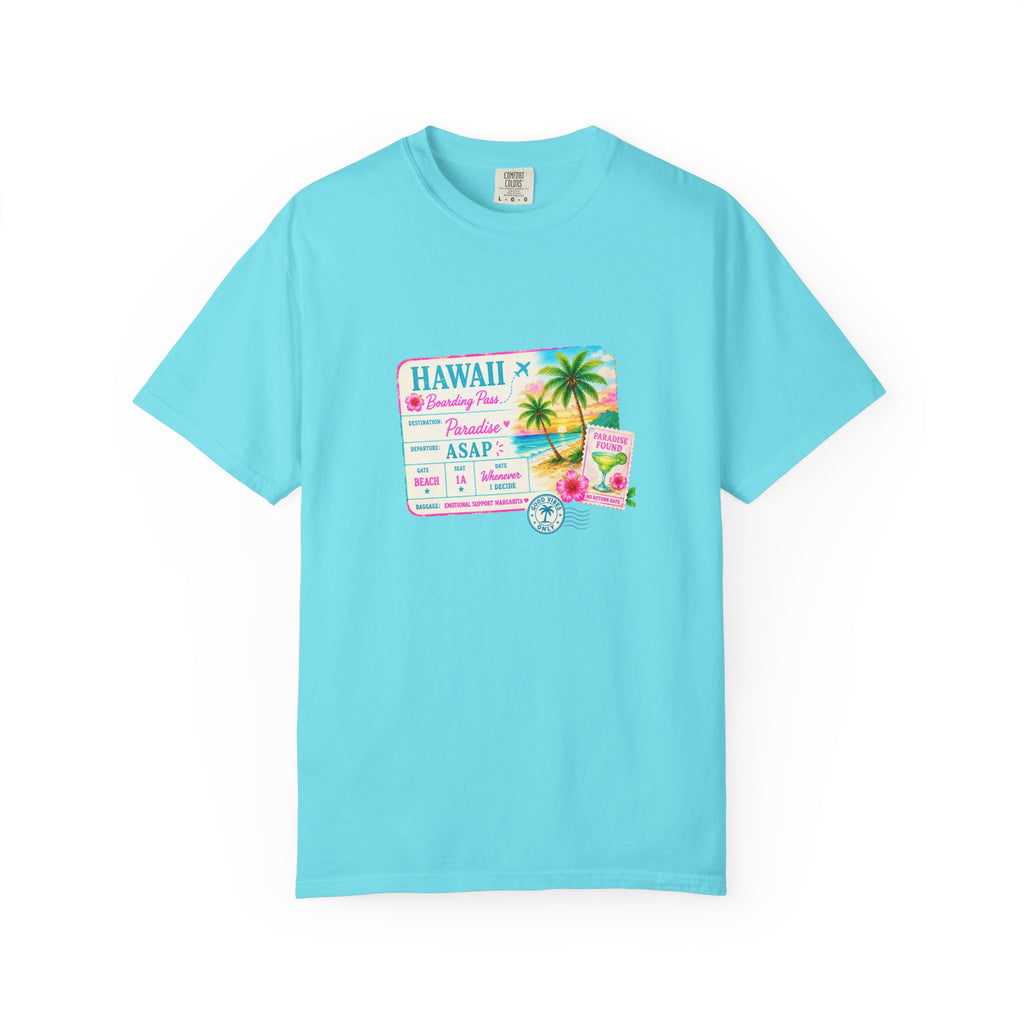 Hawaii Vacation Passport T-Shirt — Tropical Palm Retro Travel Tee
