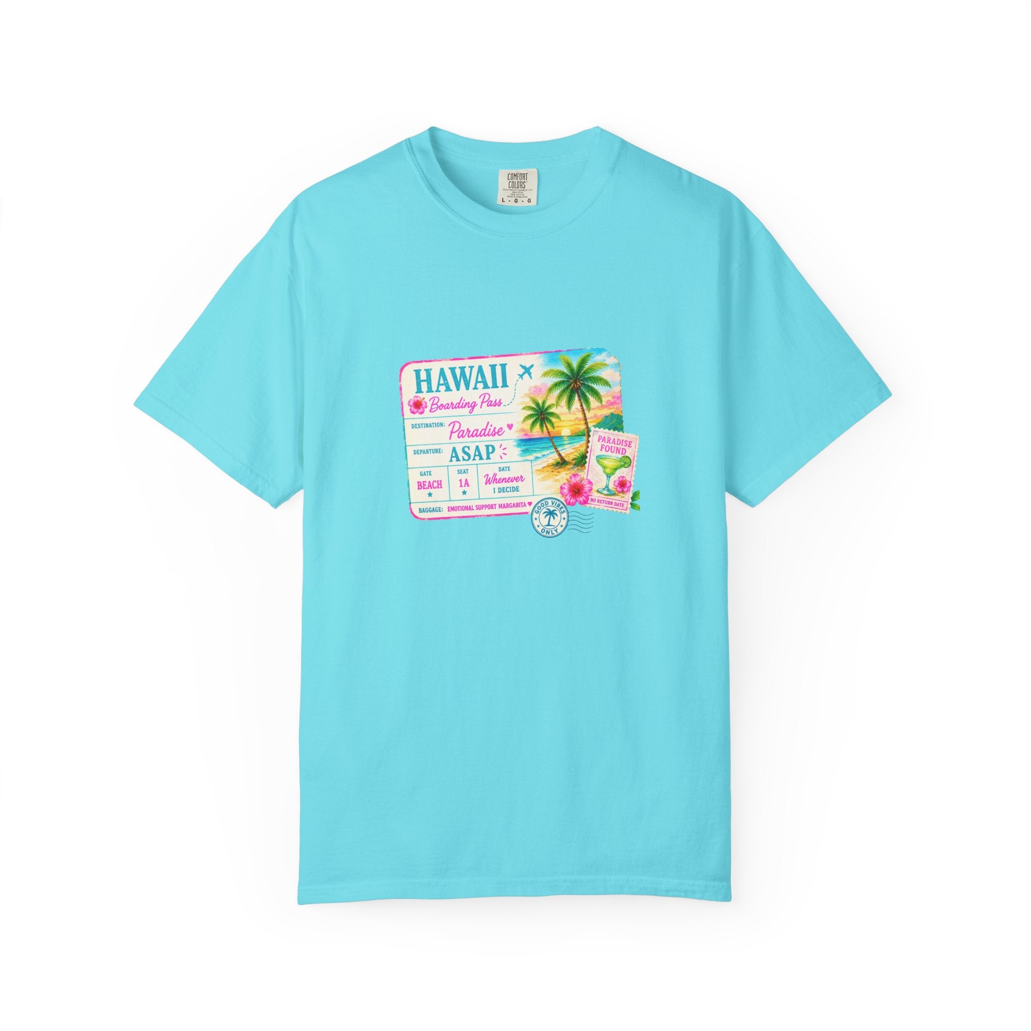 Hawaii Vacation Passport T-Shirt — Tropical Palm Retro Travel Tee