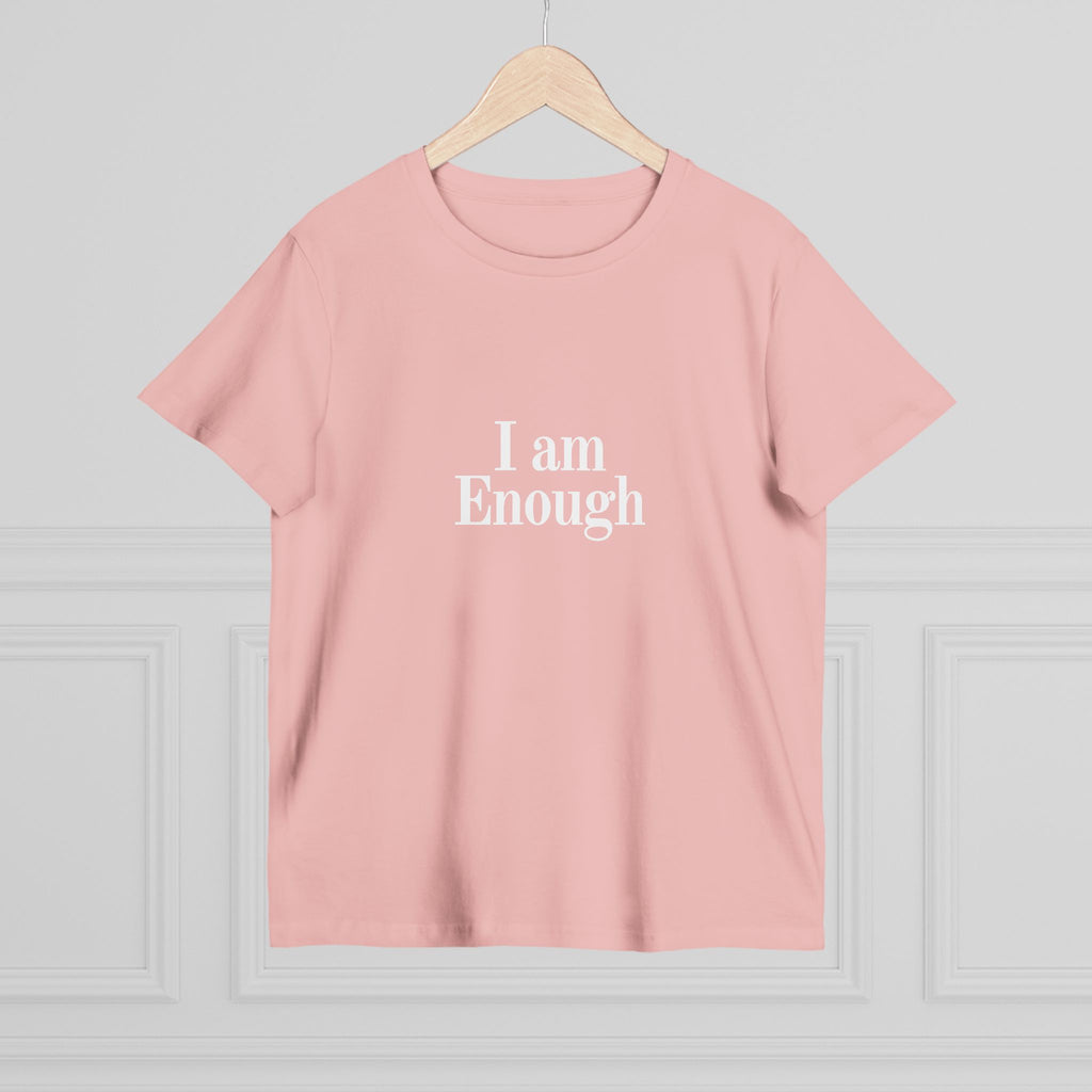 Women’s Tee — “I Am Enough” Minimalist Affirmation Shirt