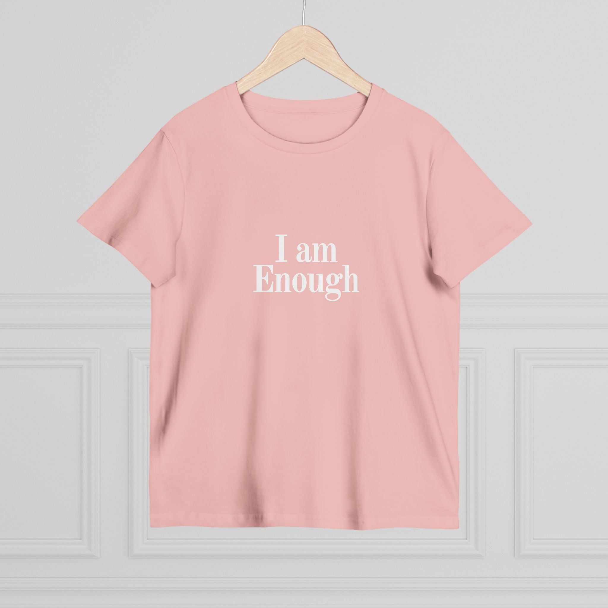 Women’s Tee — “I Am Enough” Minimalist Affirmation Shirt