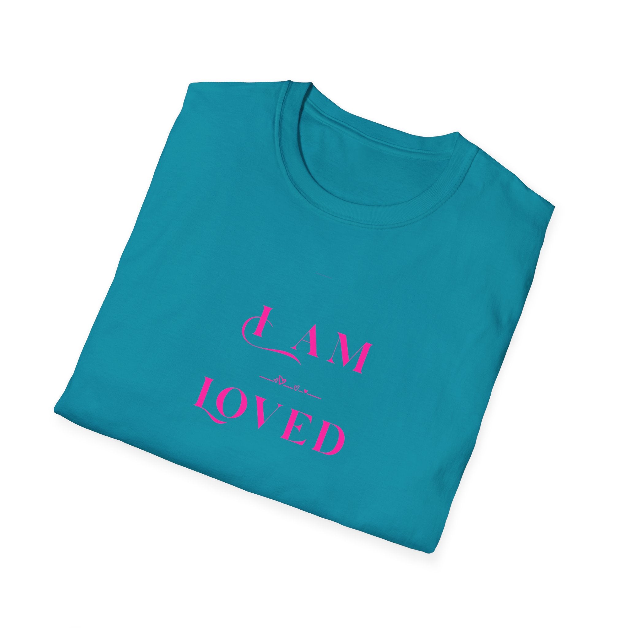 I Am Loved T‑Shirt — Pink Script Inspirational Tee