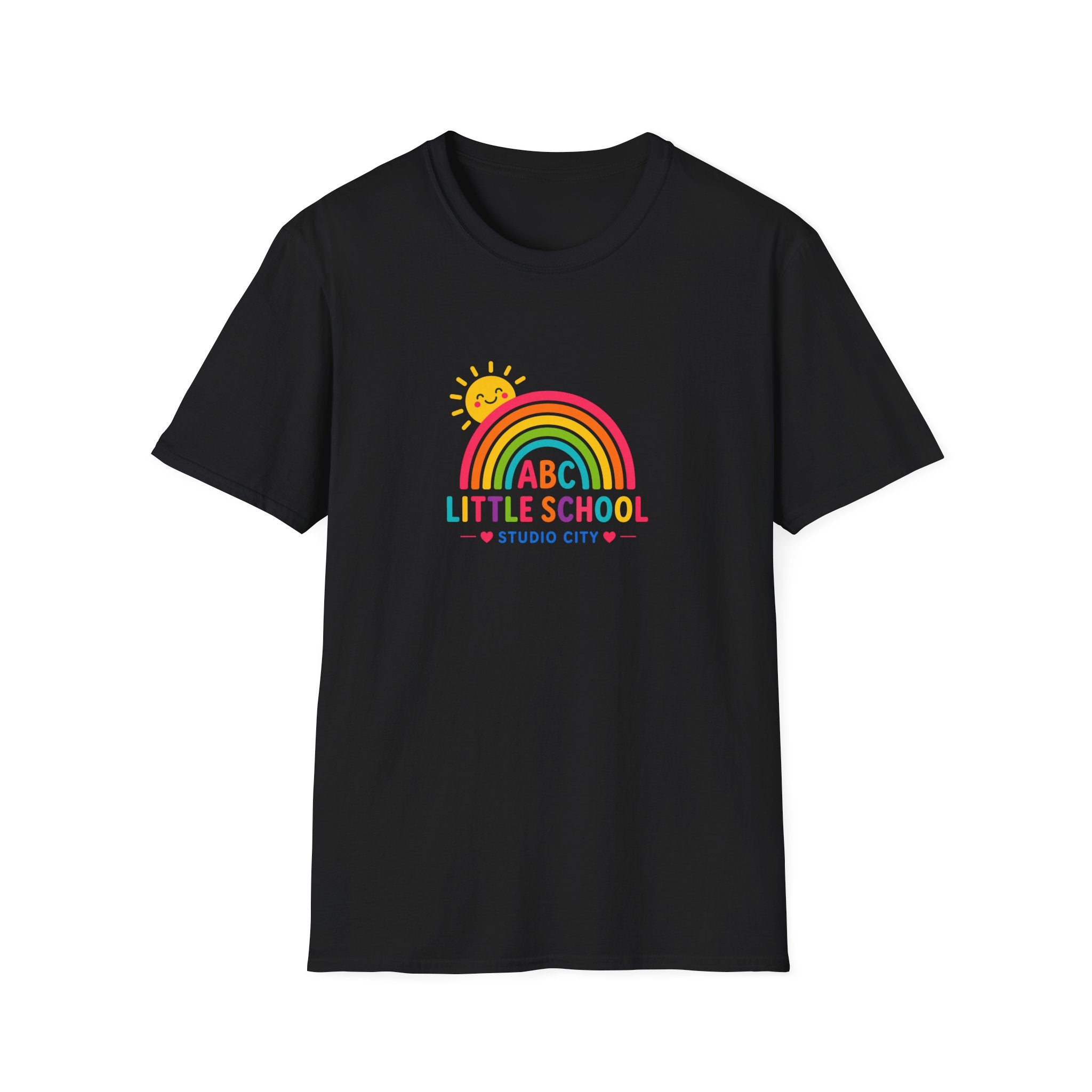 Kids Rainbow Preschool T‑Shirt — “ABC Little School” Sunny Day Tee