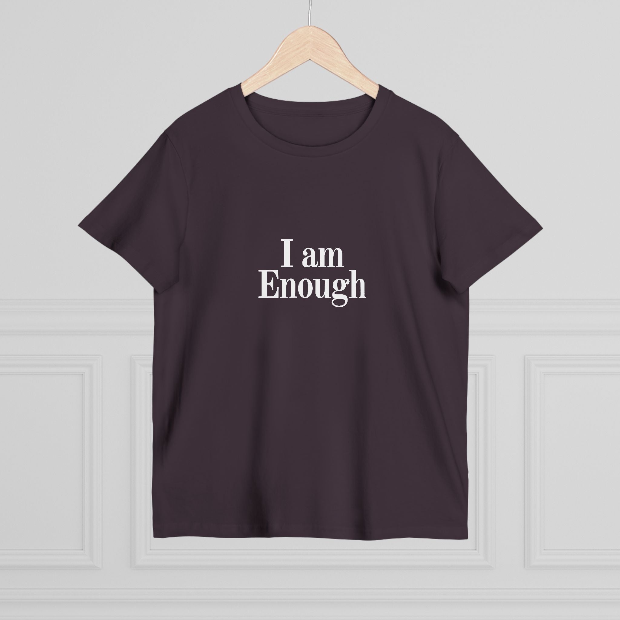 Women’s Tee — “I Am Enough” Minimalist Affirmation Shirt