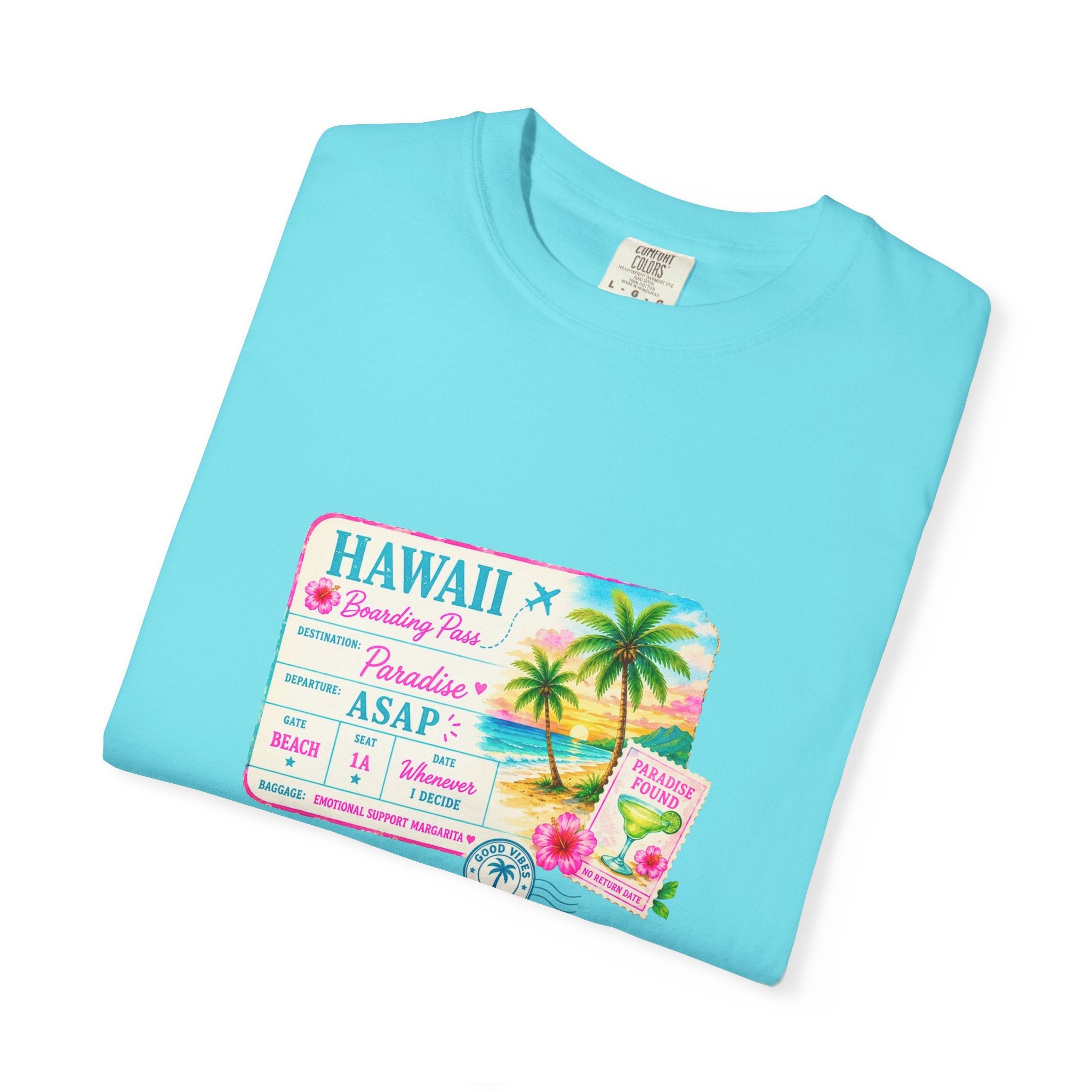 Hawaii Vacation Passport T-Shirt — Tropical Palm Retro Travel Tee