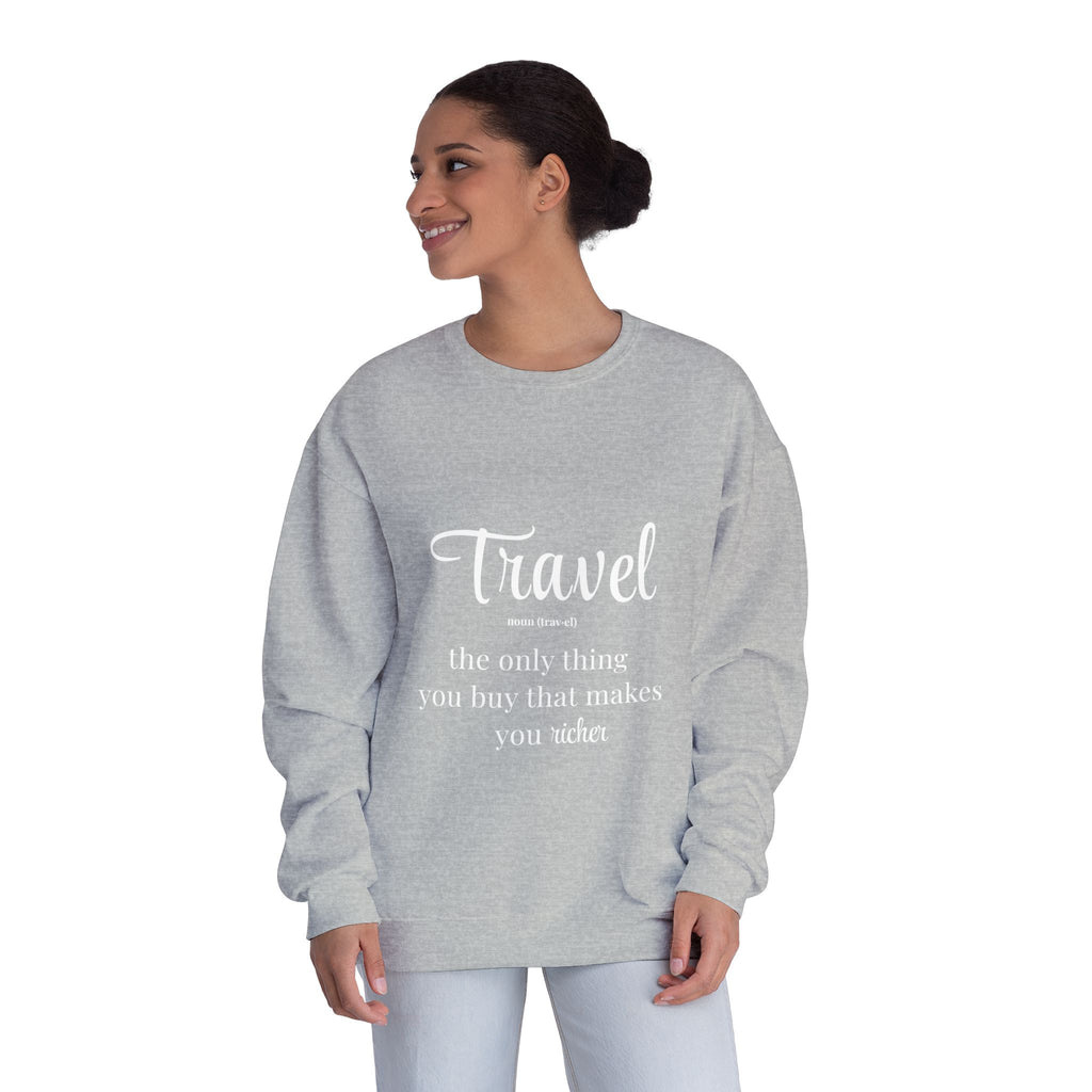 Classic White Crewneck Sweatshirt – Unisex Cozy Pullover