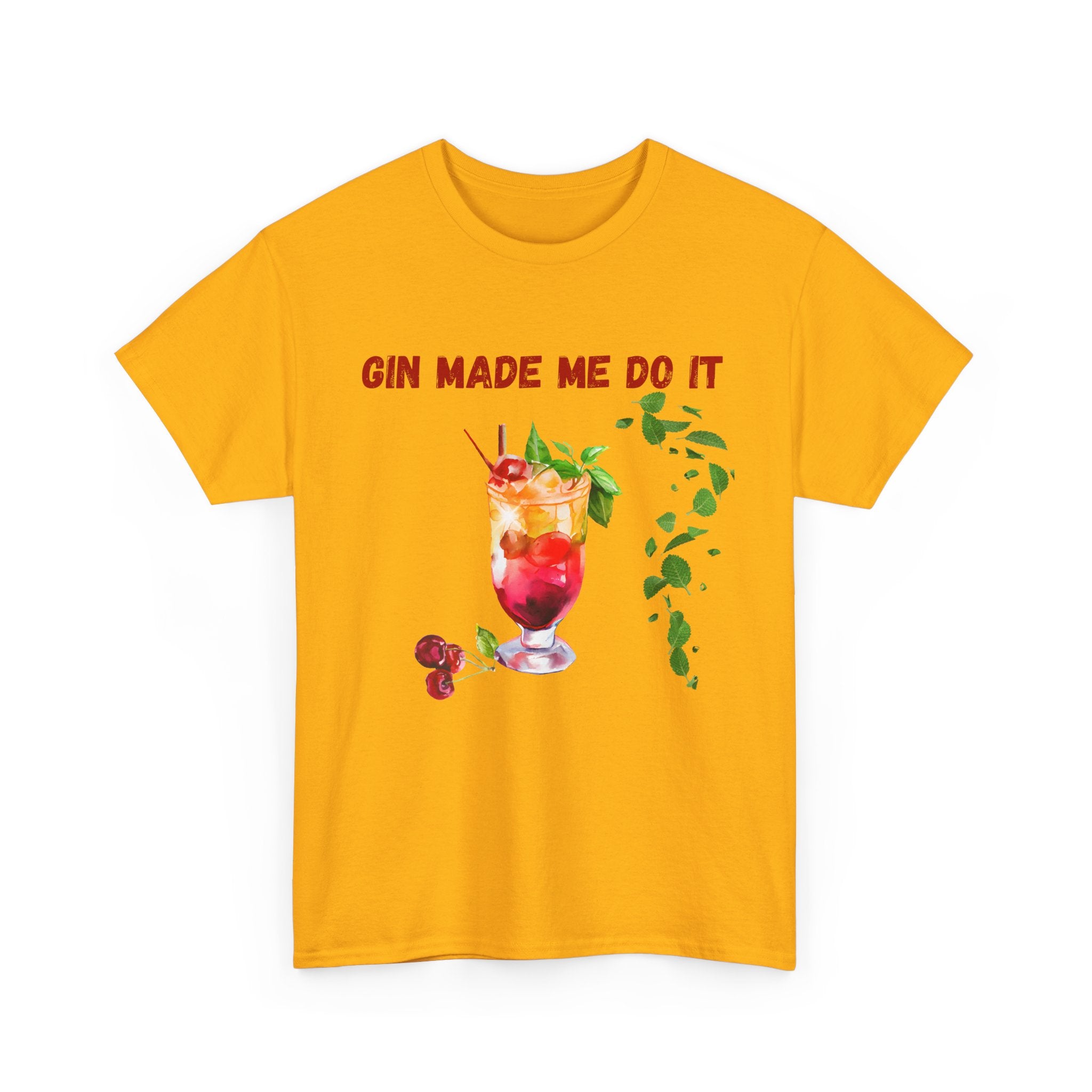 Gin Made Me Do It T-Shirt | Funny Cocktail Shirt | Unisex Graphic Tee for Summer Parties