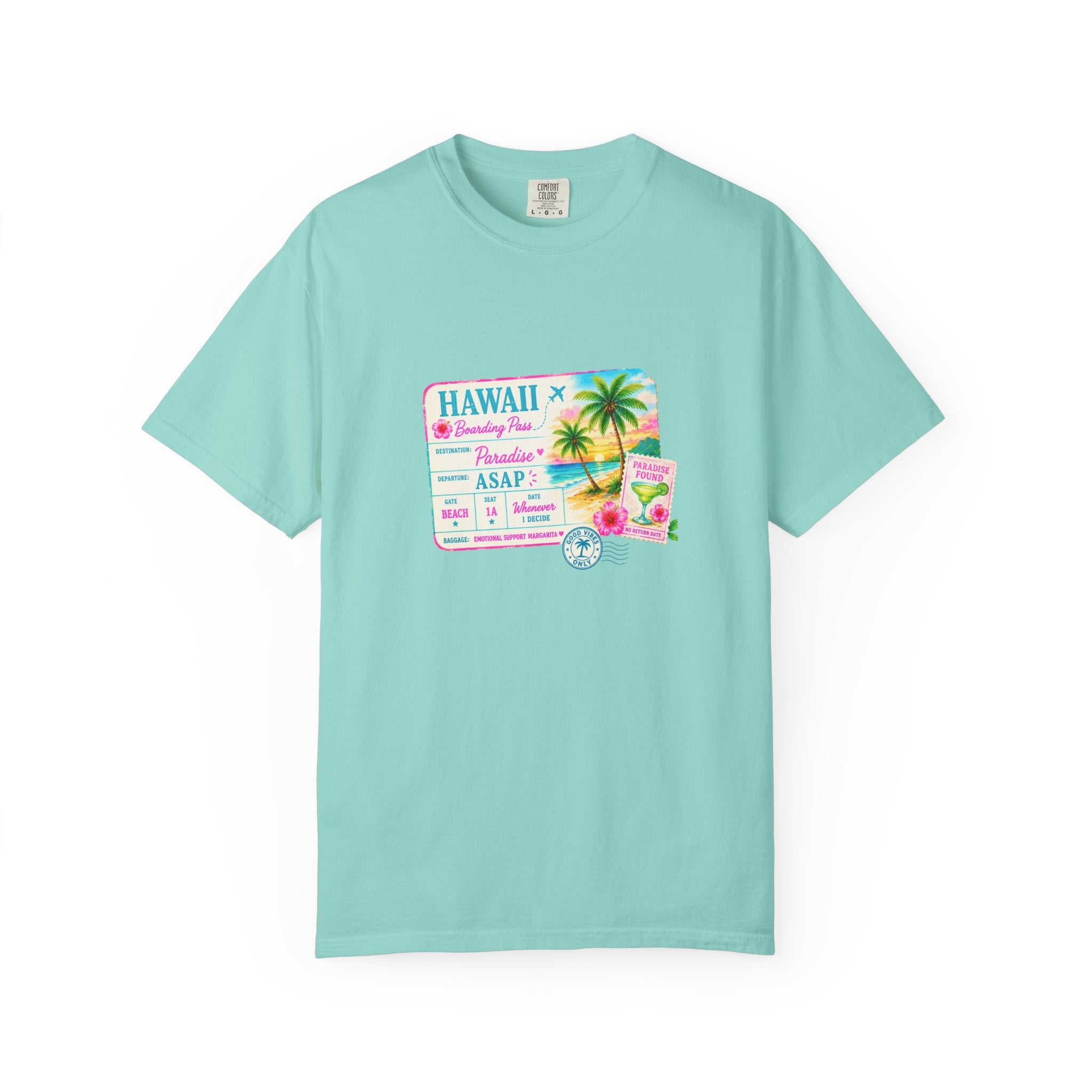 Hawaii Vacation Passport T-Shirt — Tropical Palm Retro Travel Tee