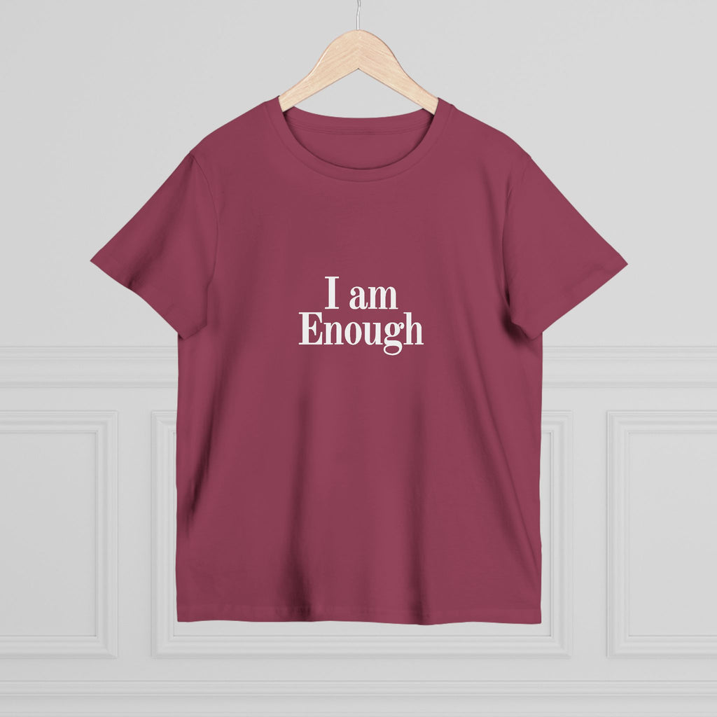 Women’s Tee — “I Am Enough” Minimalist Affirmation Shirt